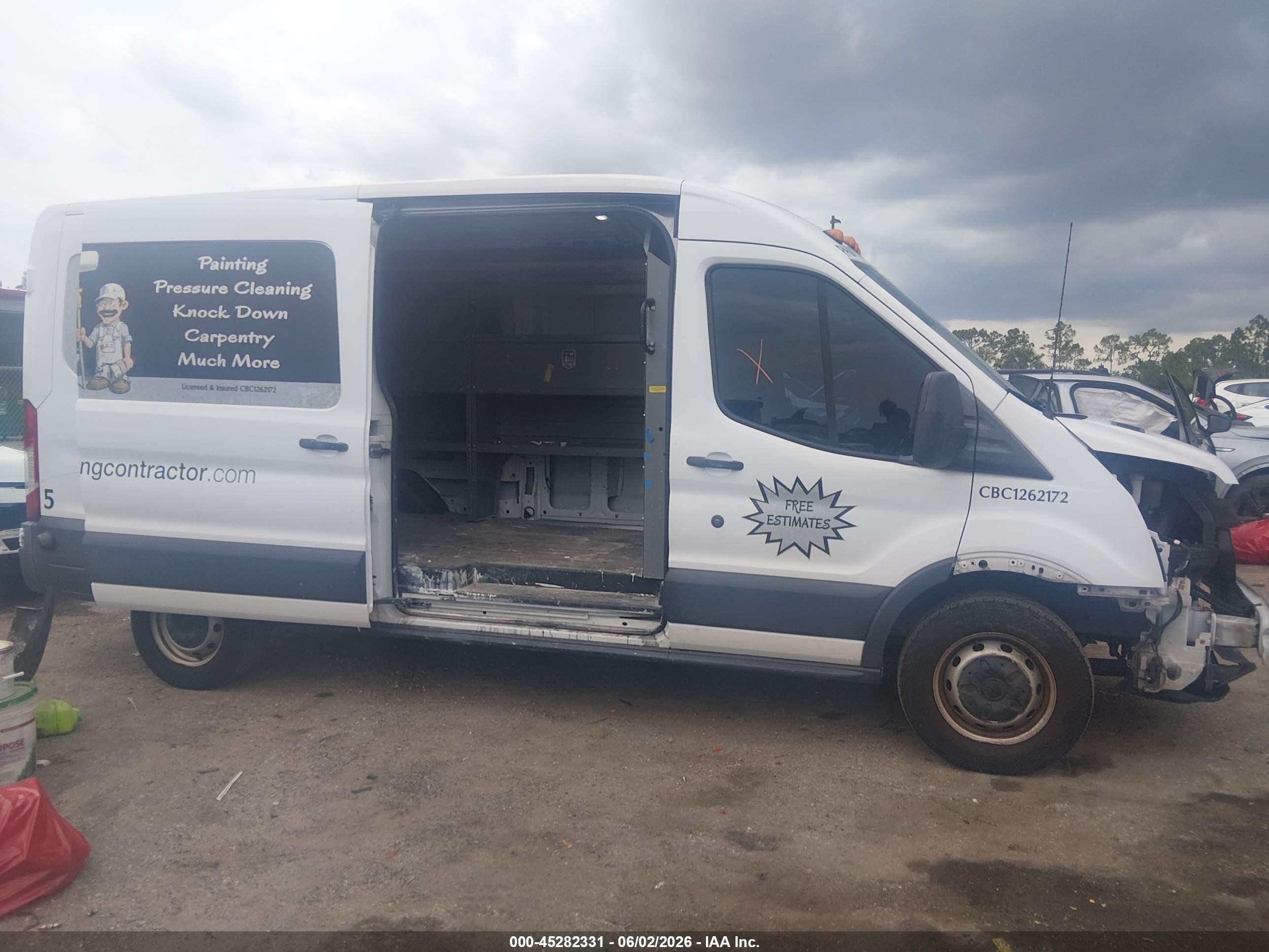2018 Ford Transit-250   White vin: 1FTYR2CM5JKA77942
