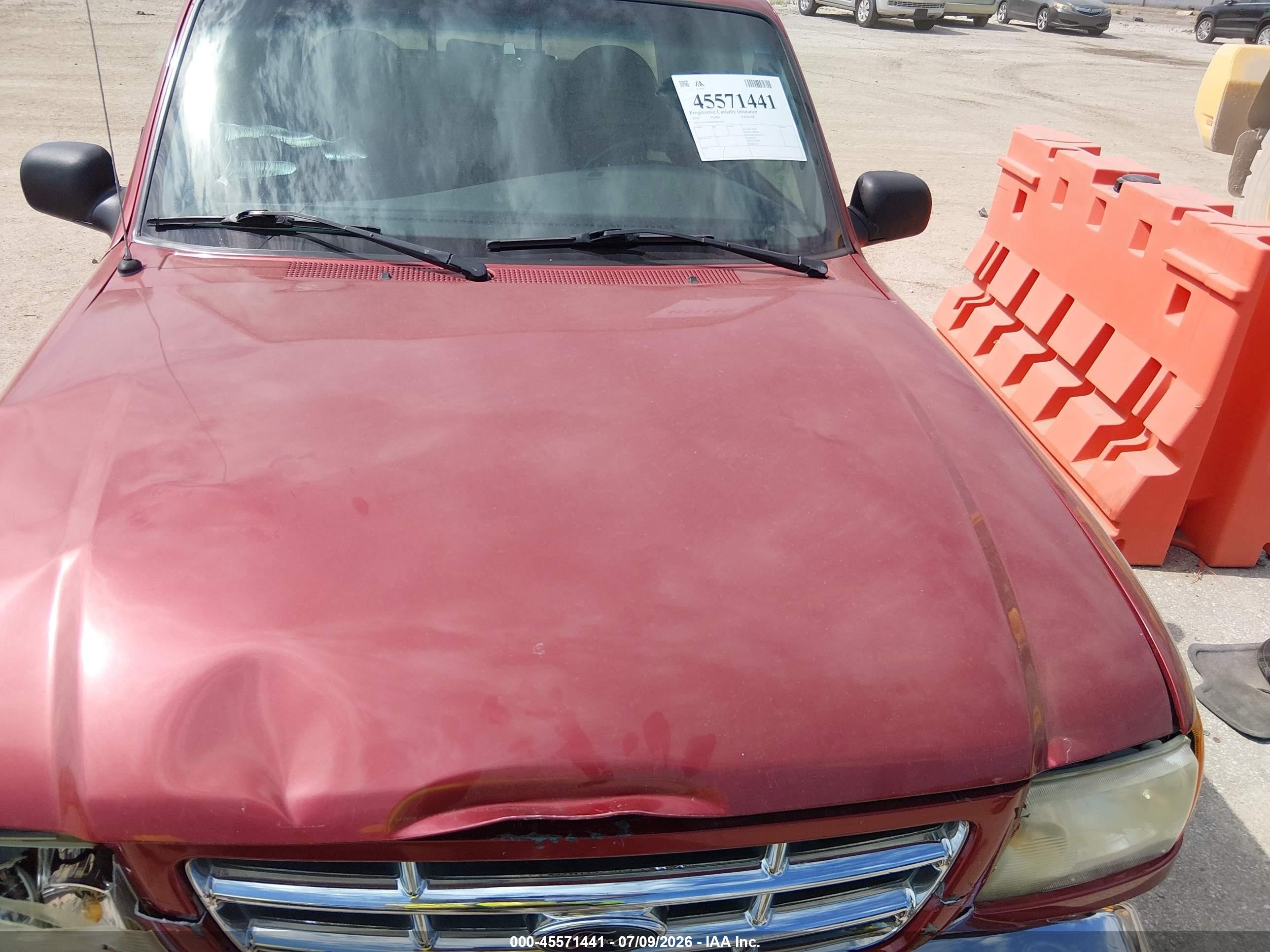 2003 Ford Ranger Xlt Red vin: 1FTYR44E03PB03386