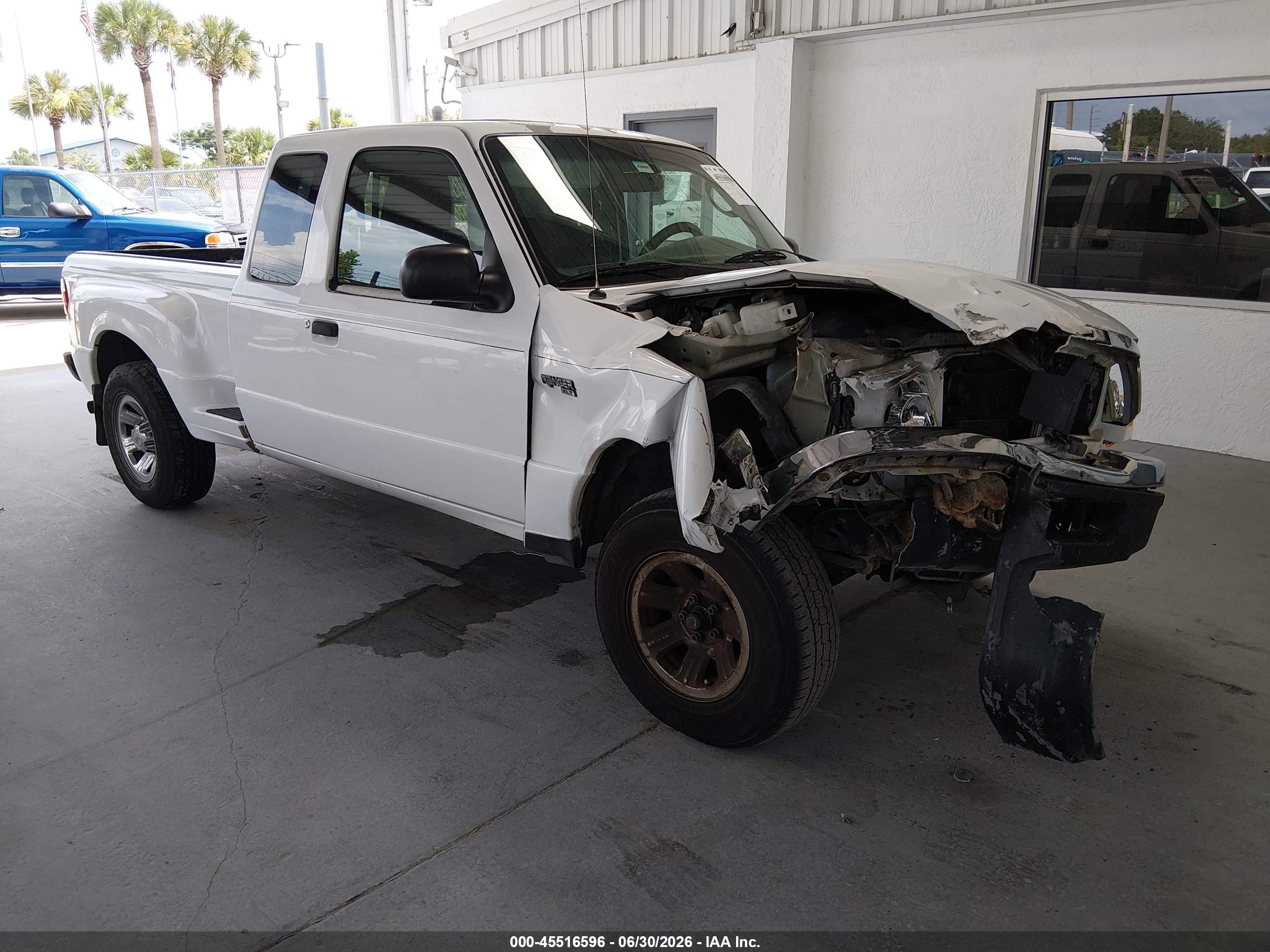 2004 Ford Ranger Xlt White vin: 1FTYR44E24PA64107