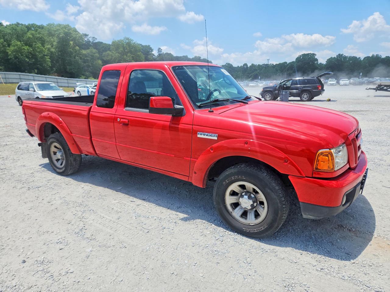 2006 Ford Ranger Super Cab Red vin: 1FTYR44E26PA41400