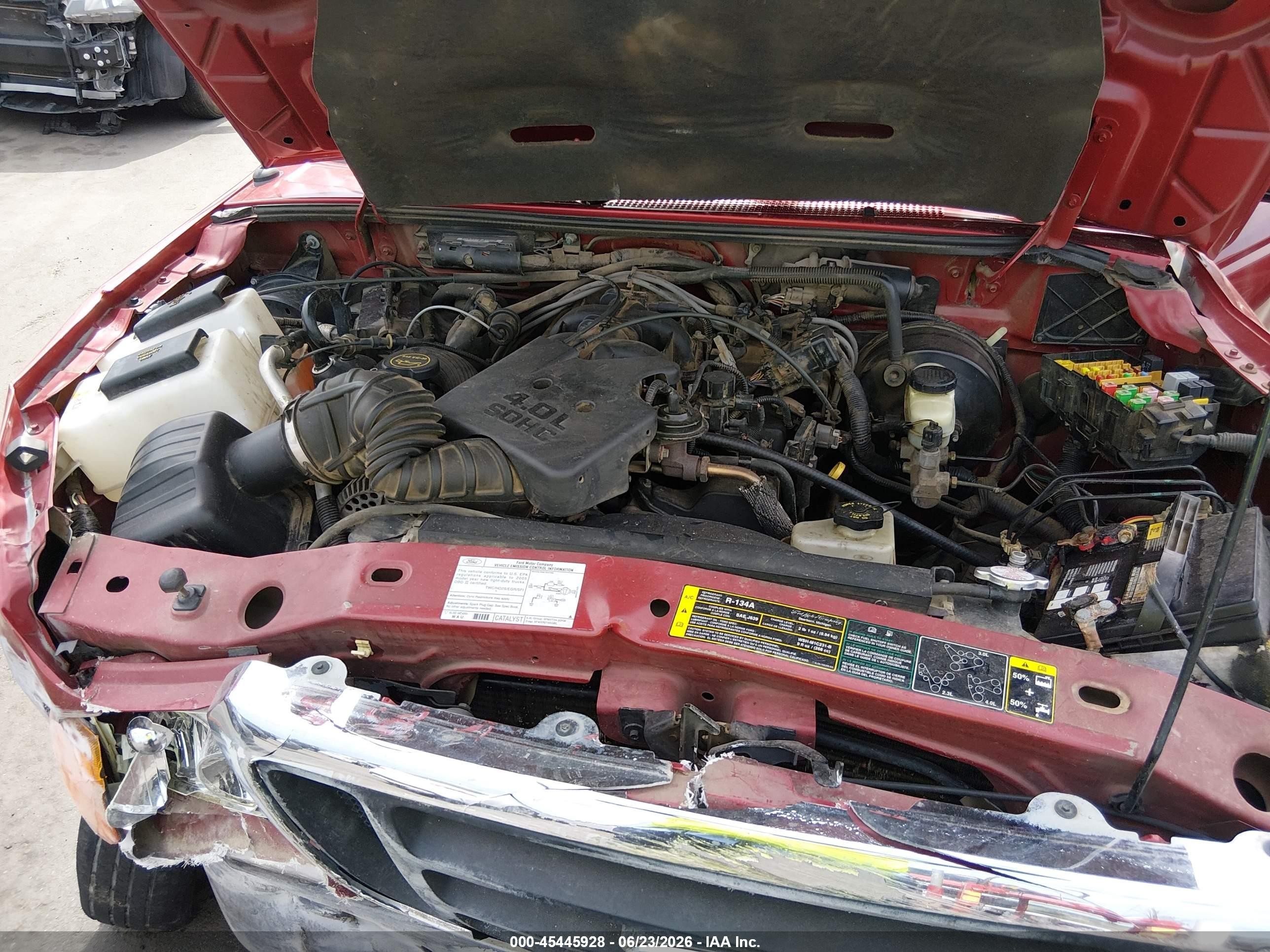 2005 Ford Ranger Edge/stx/xlt Красный vin: 1FTYR44E35PA49309