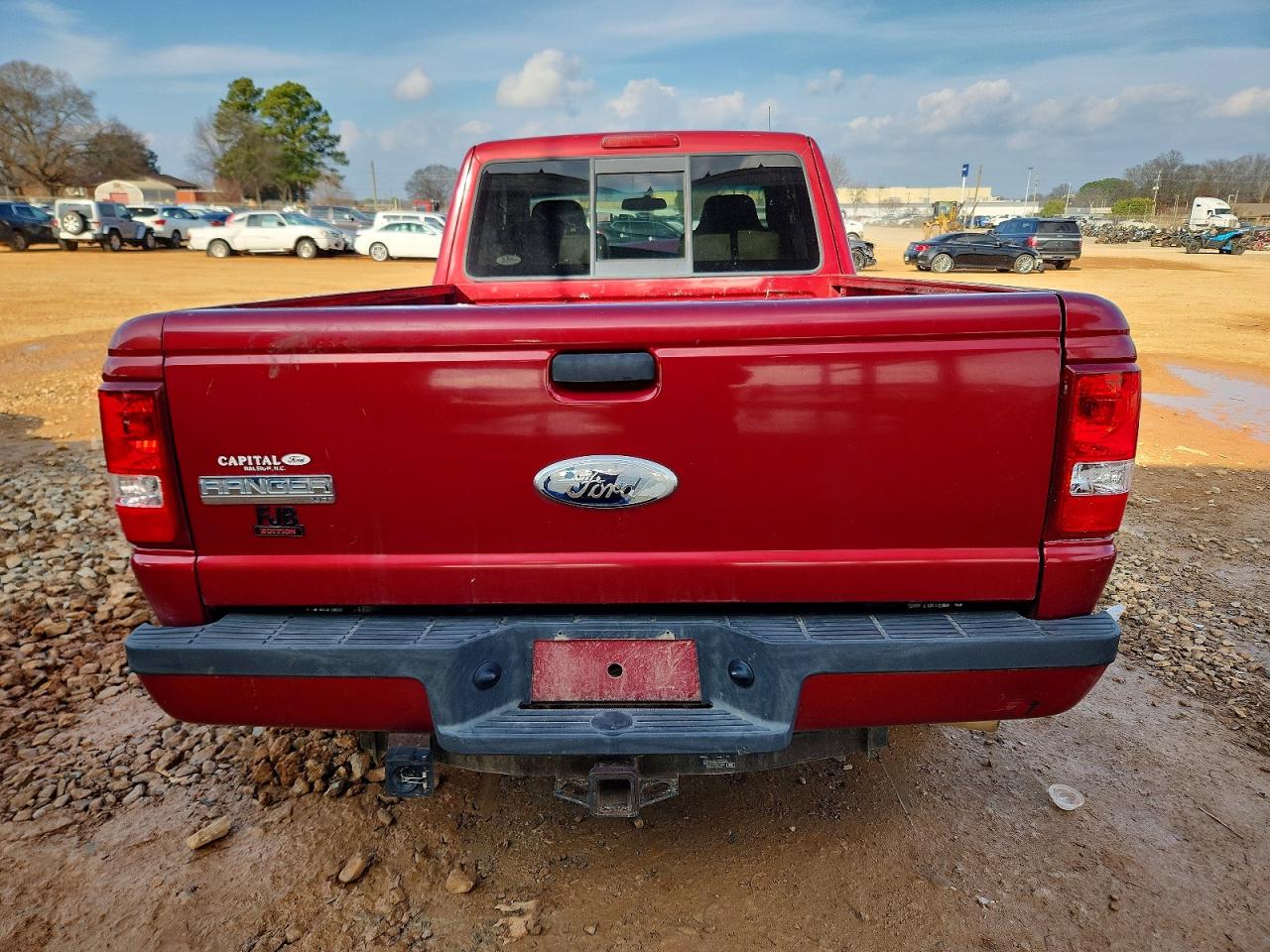 2009 Ford Ranger Super Cab Red vin: 1FTYR44E39PA41099