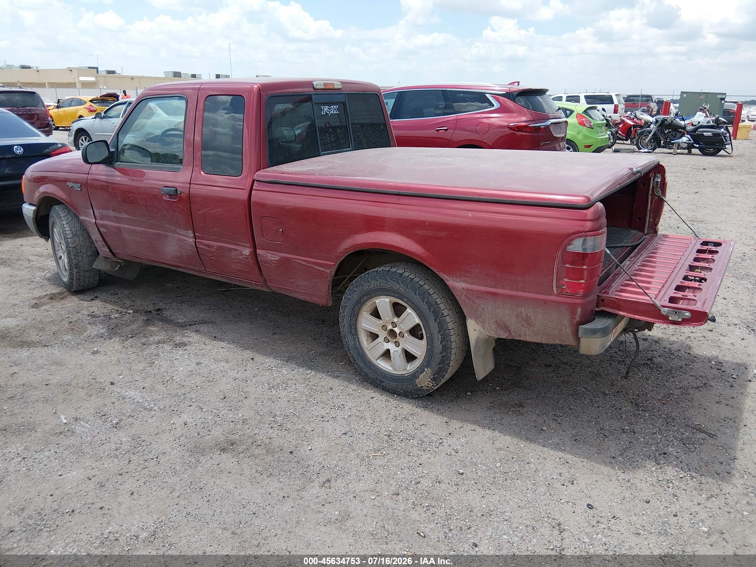 2002 Ford Ranger Xlt Red vin: 1FTYR44E42TA42923