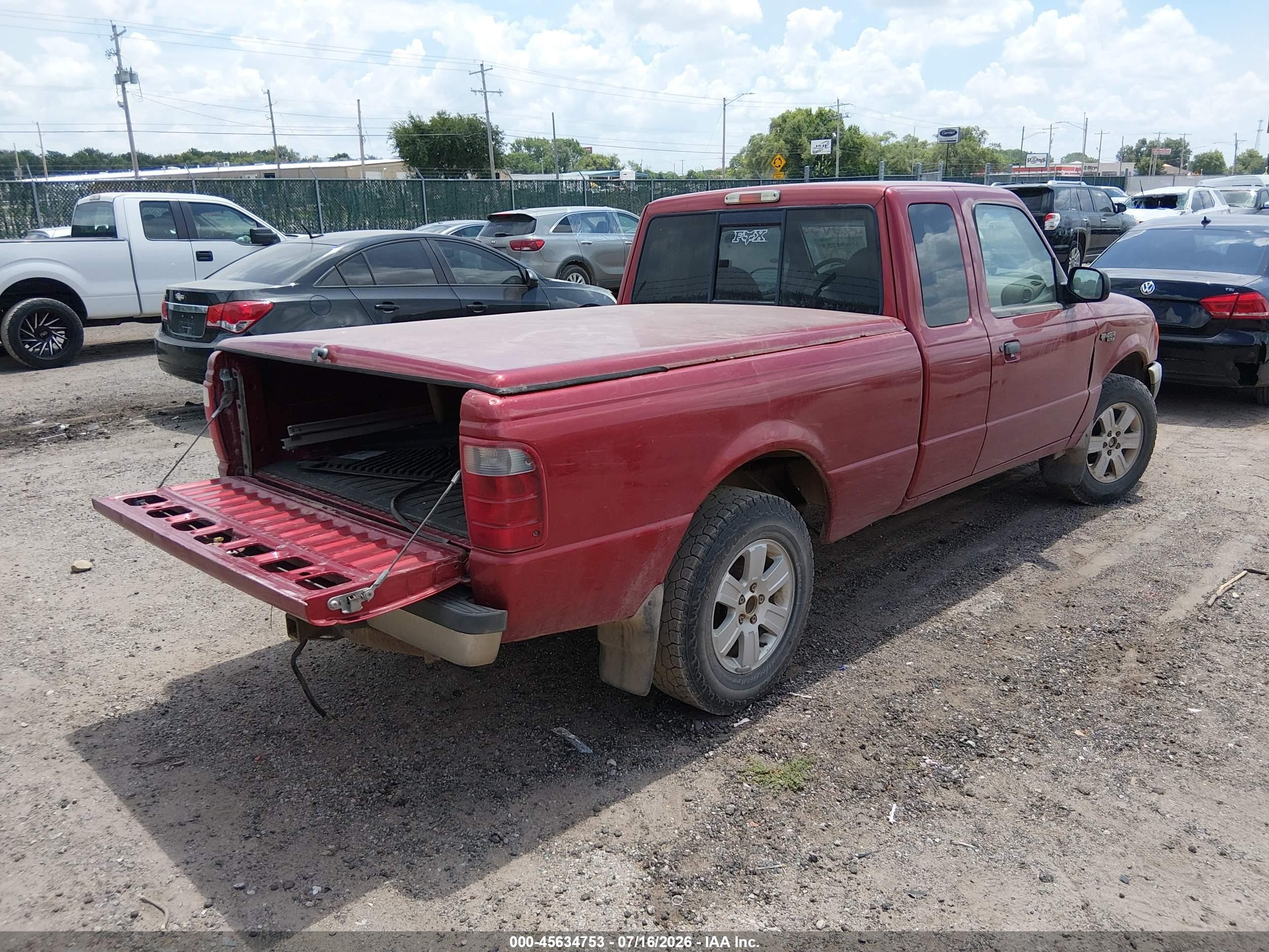 2002 Ford Ranger Xlt Red vin: 1FTYR44E42TA42923