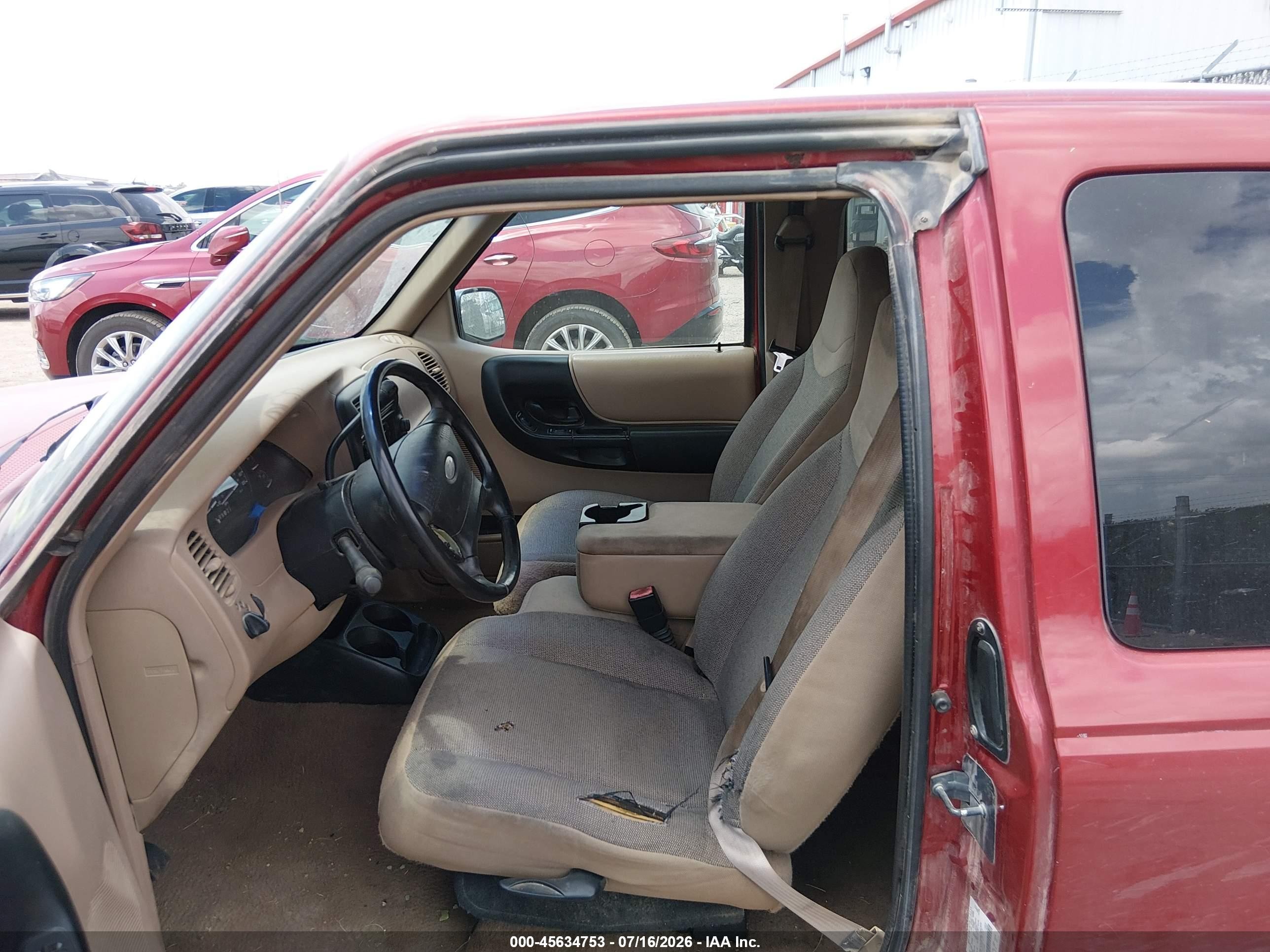 2002 Ford Ranger Xlt Red vin: 1FTYR44E42TA42923