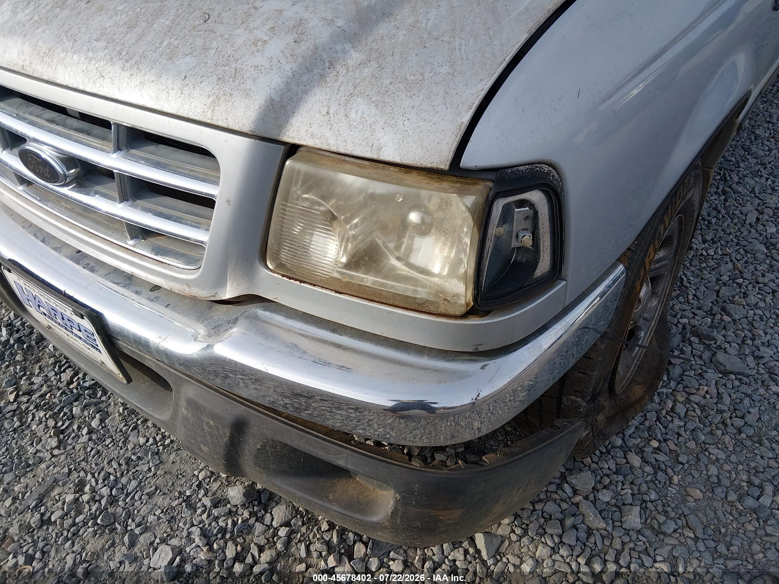 2002 Ford Ranger Xlt Silver vin: 1FTYR44E42TA65733