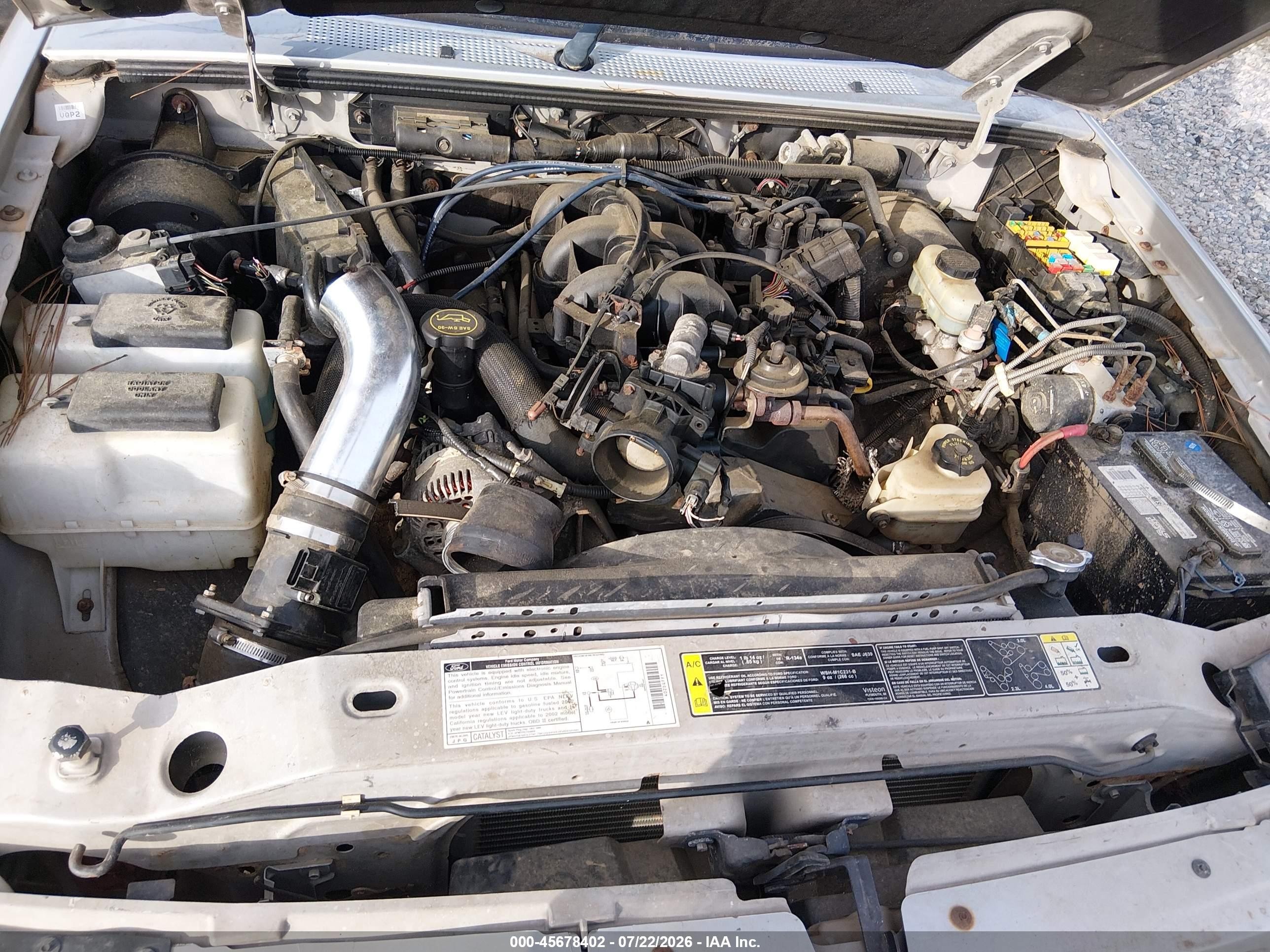 2002 Ford Ranger Xlt Silver vin: 1FTYR44E42TA65733
