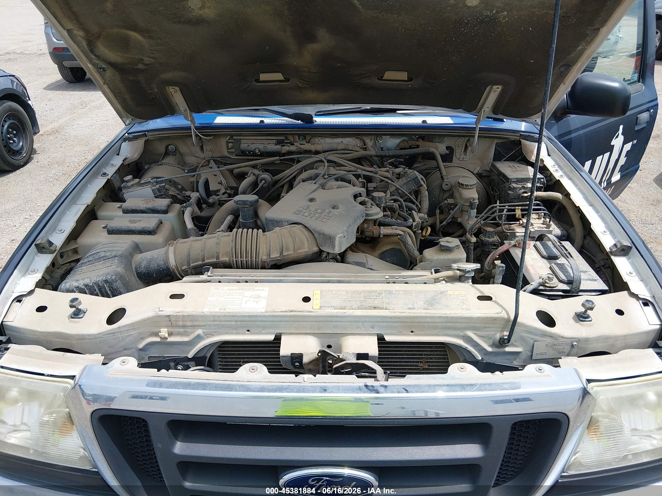 2005 Ford Ranger Edge/stx/xlt Blue vin: 1FTYR44E45PA10860