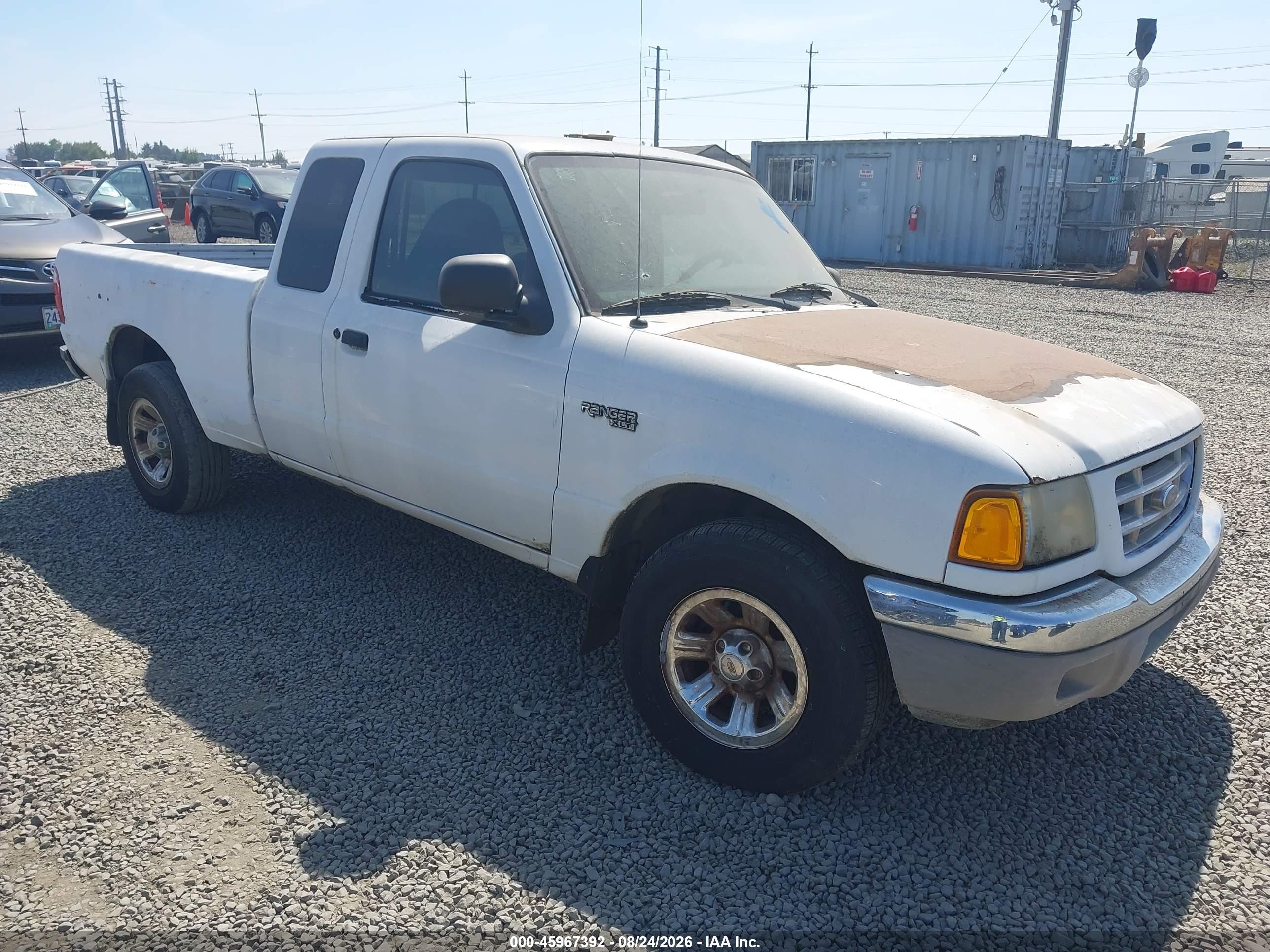 2002 Ford Ranger Xlt White vin: 1FTYR44E52PA67743