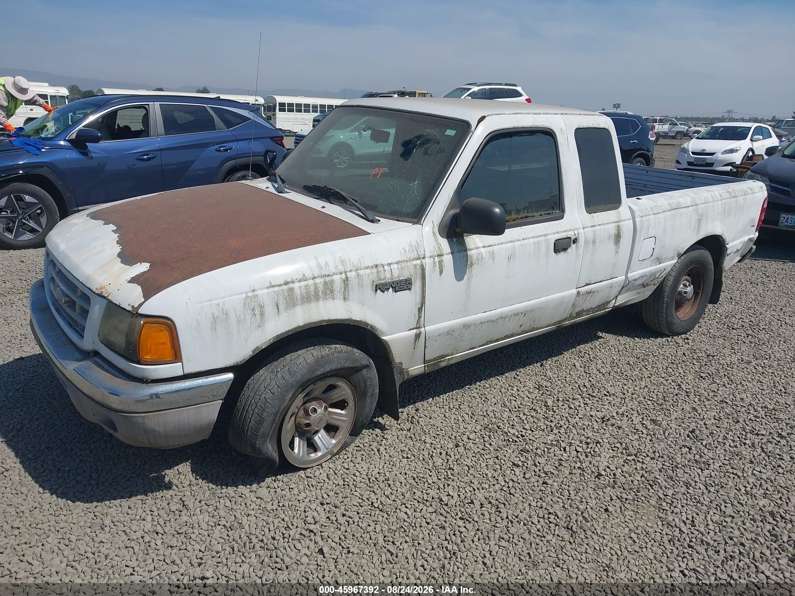 2002 Ford Ranger Xlt White vin: 1FTYR44E52PA67743