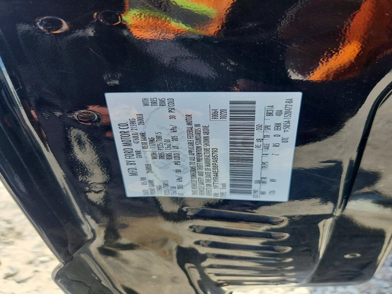 2008 Ford Ranger Super Cab Black vin: 1FTYR44E58PA95793