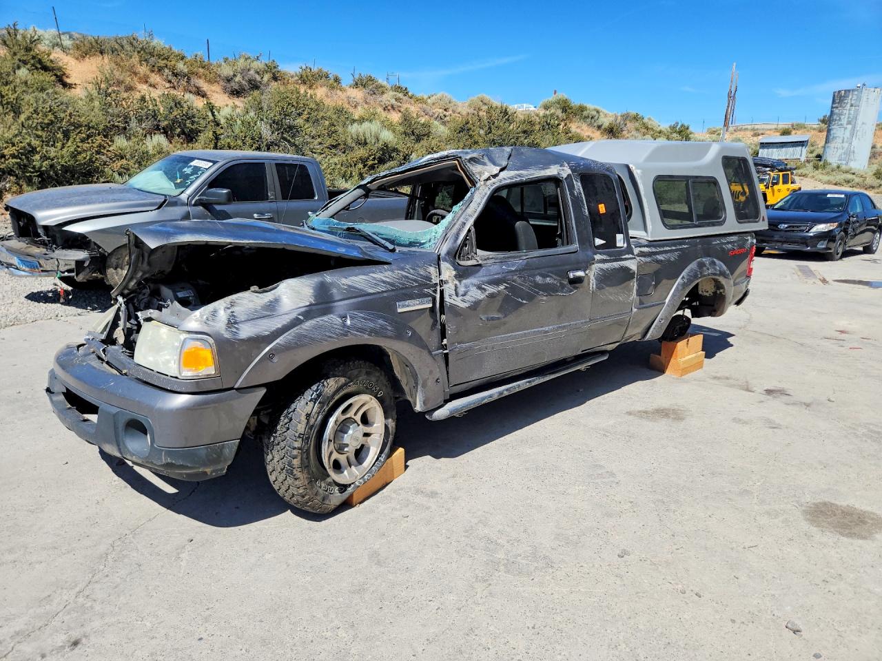 2009 Ford Ranger Super Cab Серый vin: 1FTYR44E59PA06967
