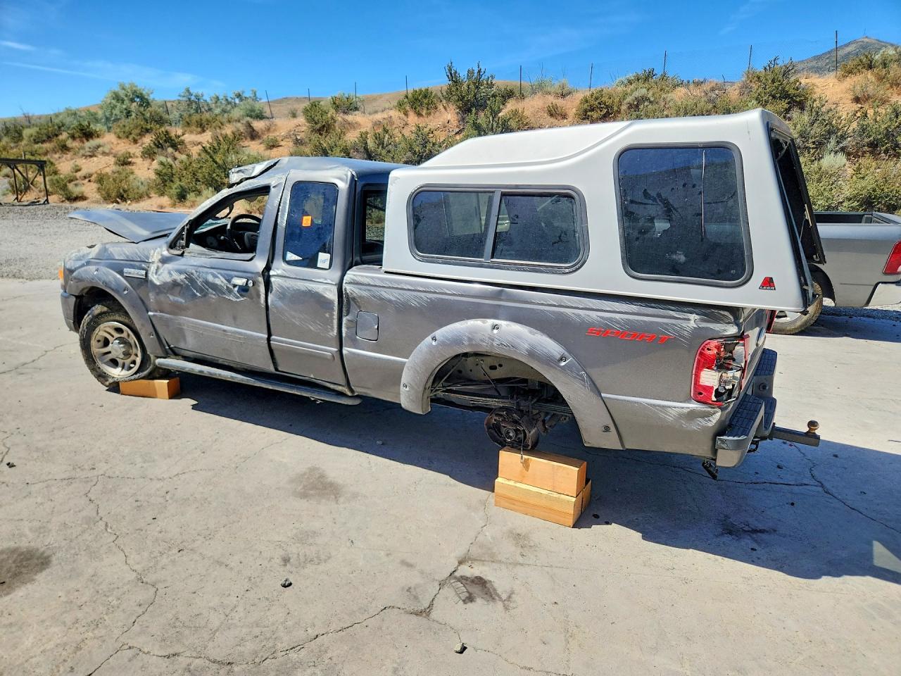 2009 Ford Ranger Super Cab Серый vin: 1FTYR44E59PA06967