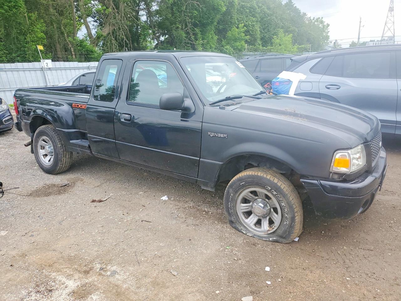 2002 Ford Ranger Super Cab Black vin: 1FTYR44E72PB69240