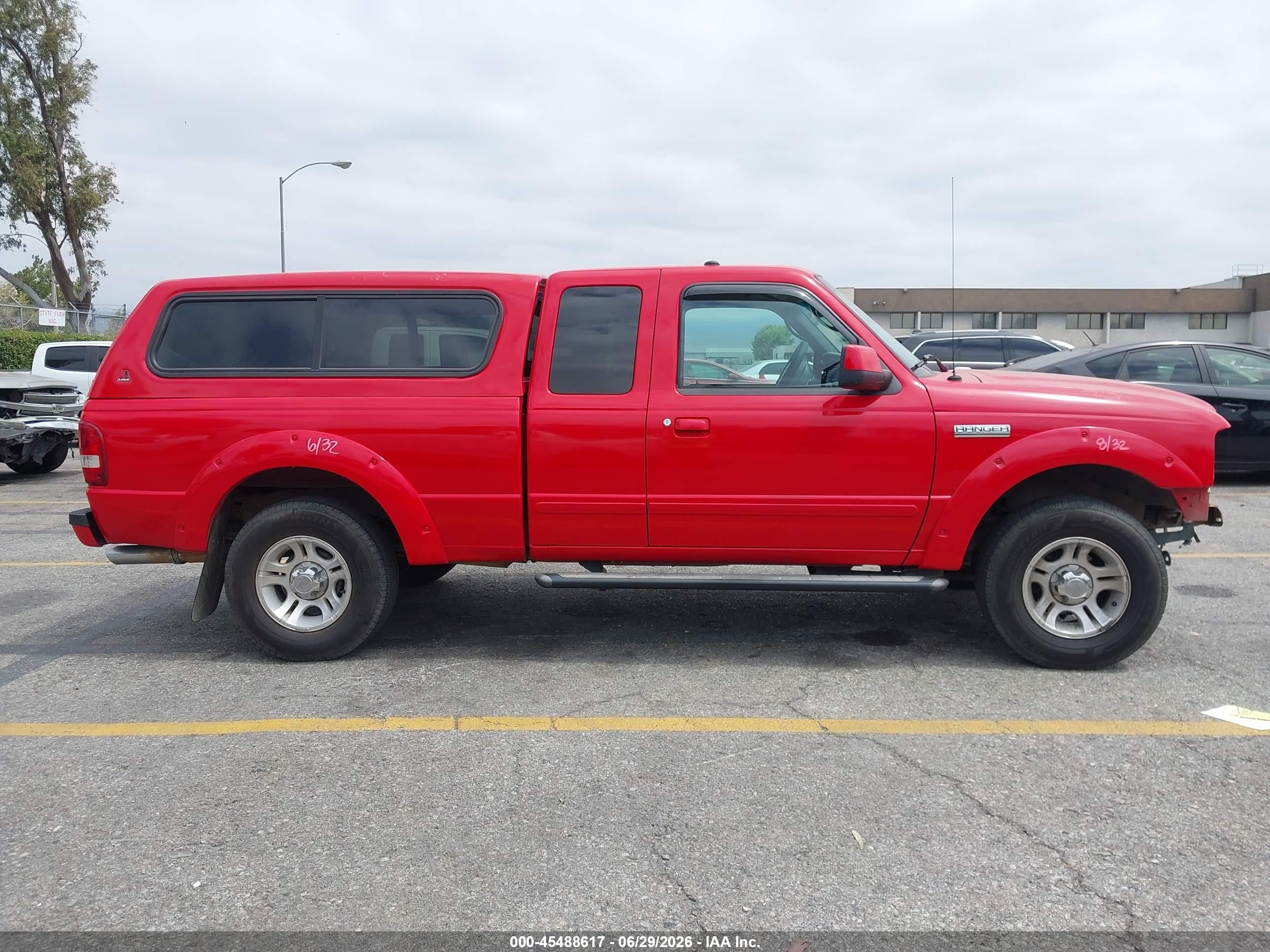 2009 Ford Ranger Sport/xlt Red vin: 1FTYR44E79PA06307