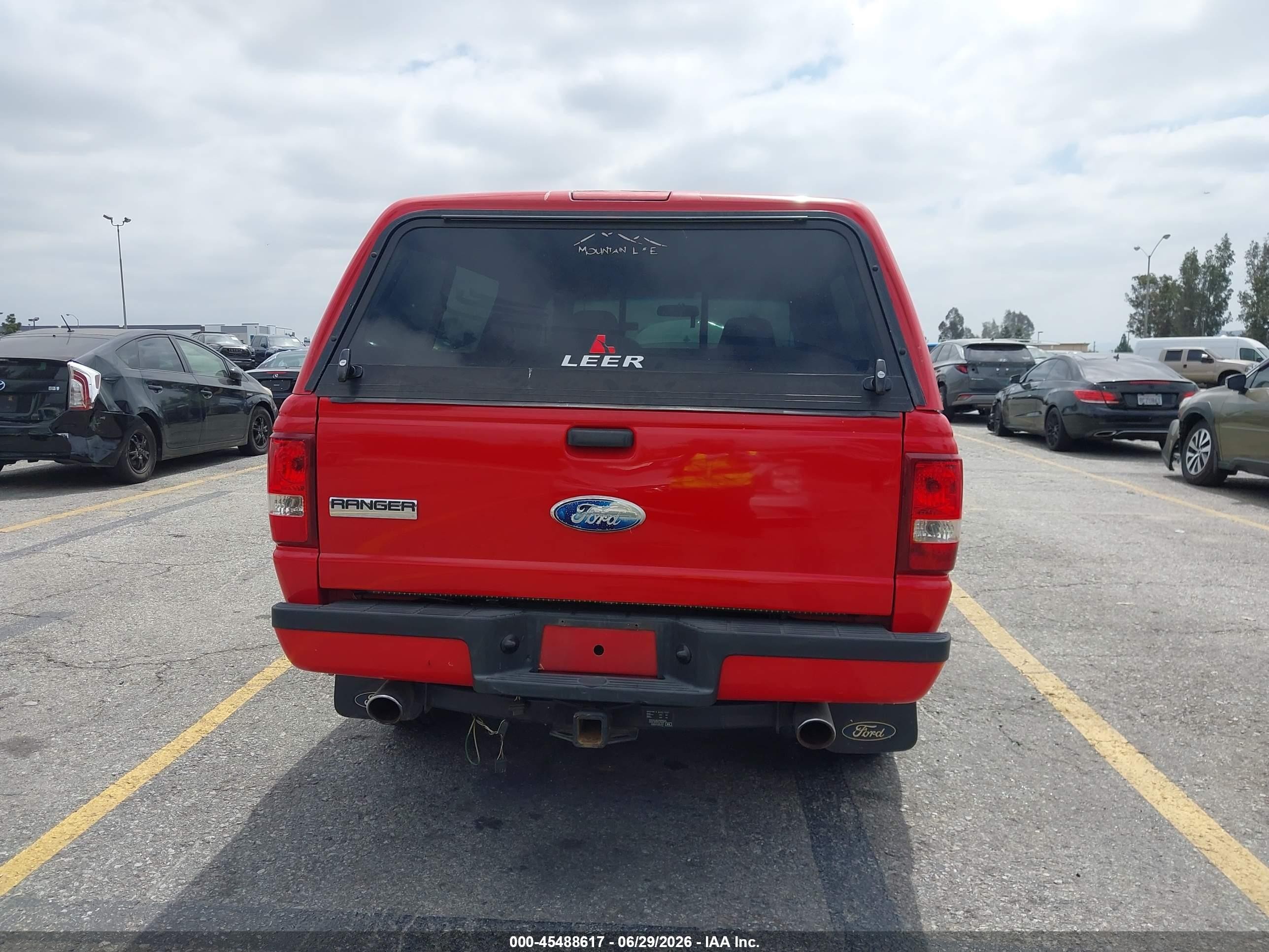 2009 Ford Ranger Sport/xlt Red vin: 1FTYR44E79PA06307