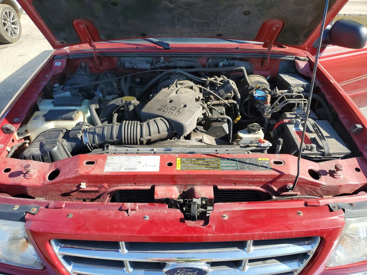 2003 Ford Ranger Super Cab Red vin: 1FTYR44E83TA09487