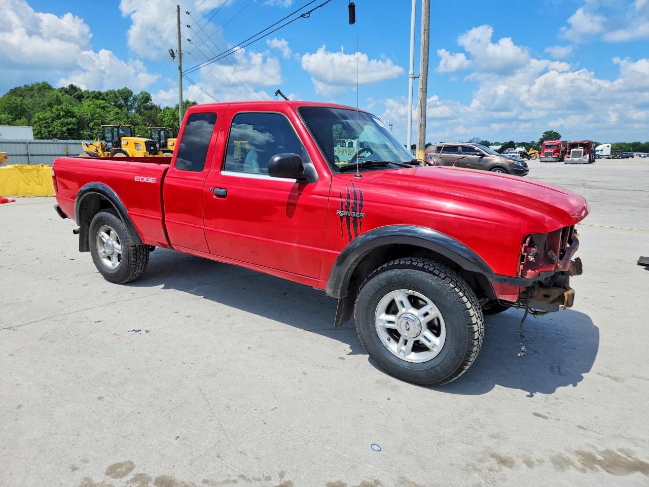 2002 Ford Ranger Super Cab Red vin: 1FTYR44U02PA51246