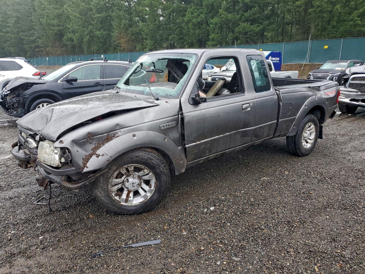 2007 Ford Ranger Super Cab Gray vin: 1FTYR44U07PA09702