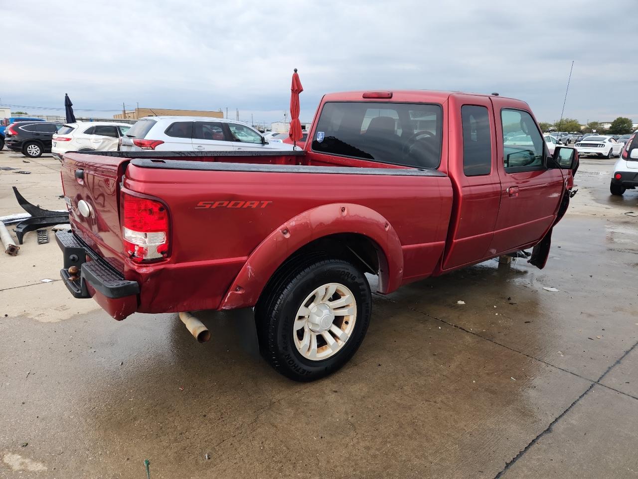 2007 Ford Ranger Super Cab Red vin: 1FTYR44U07PA82780