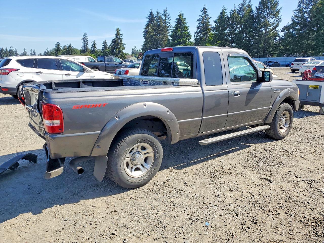 2008 Ford Ranger Super Cab Gray vin: 1FTYR44U08PA26128
