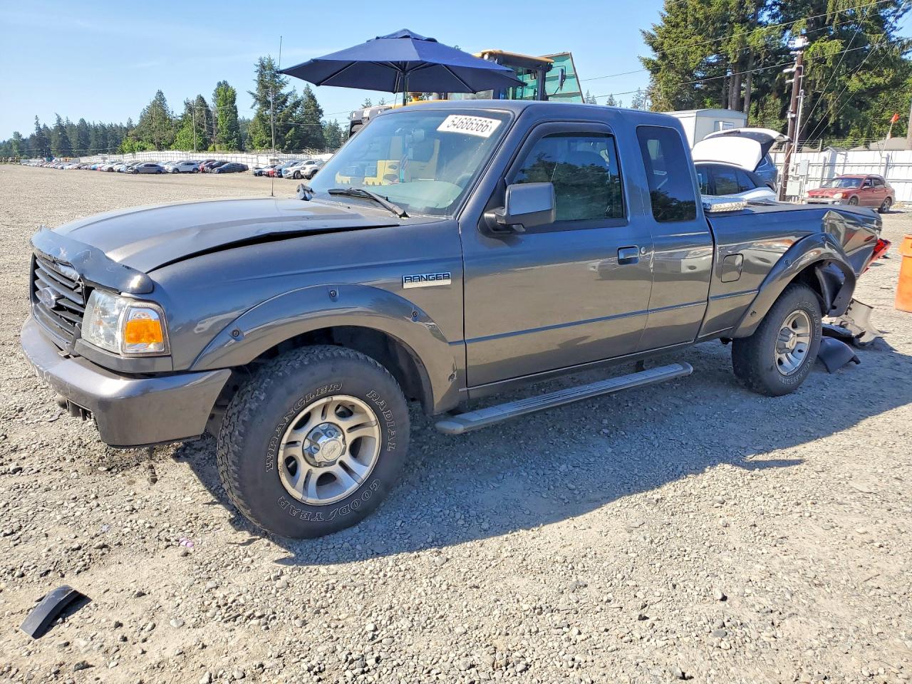 2008 Ford Ranger Super Cab Gray vin: 1FTYR44U08PA26128