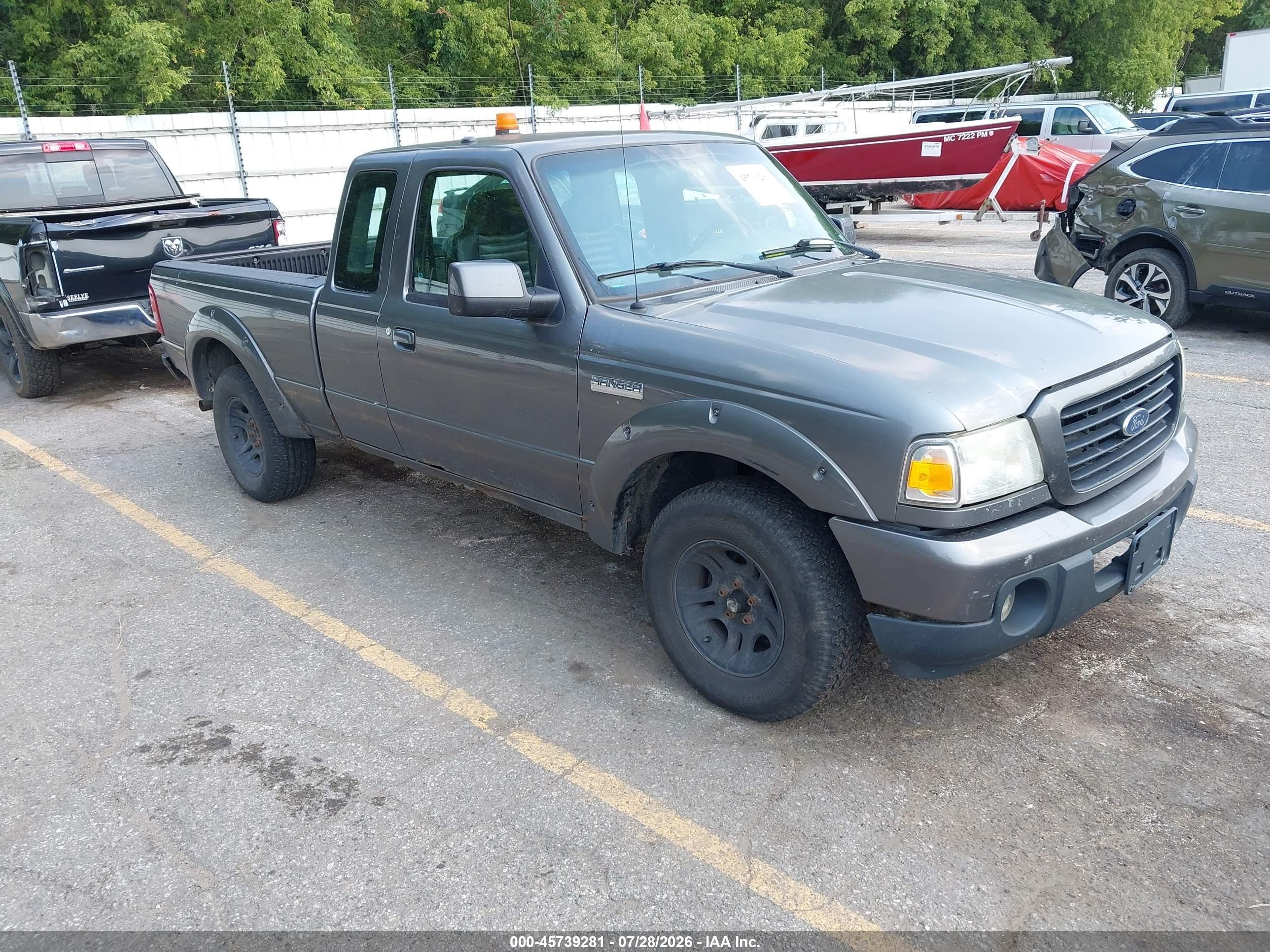 2008 Ford Ranger Sport/xlt Black vin: 1FTYR44U08PA37405