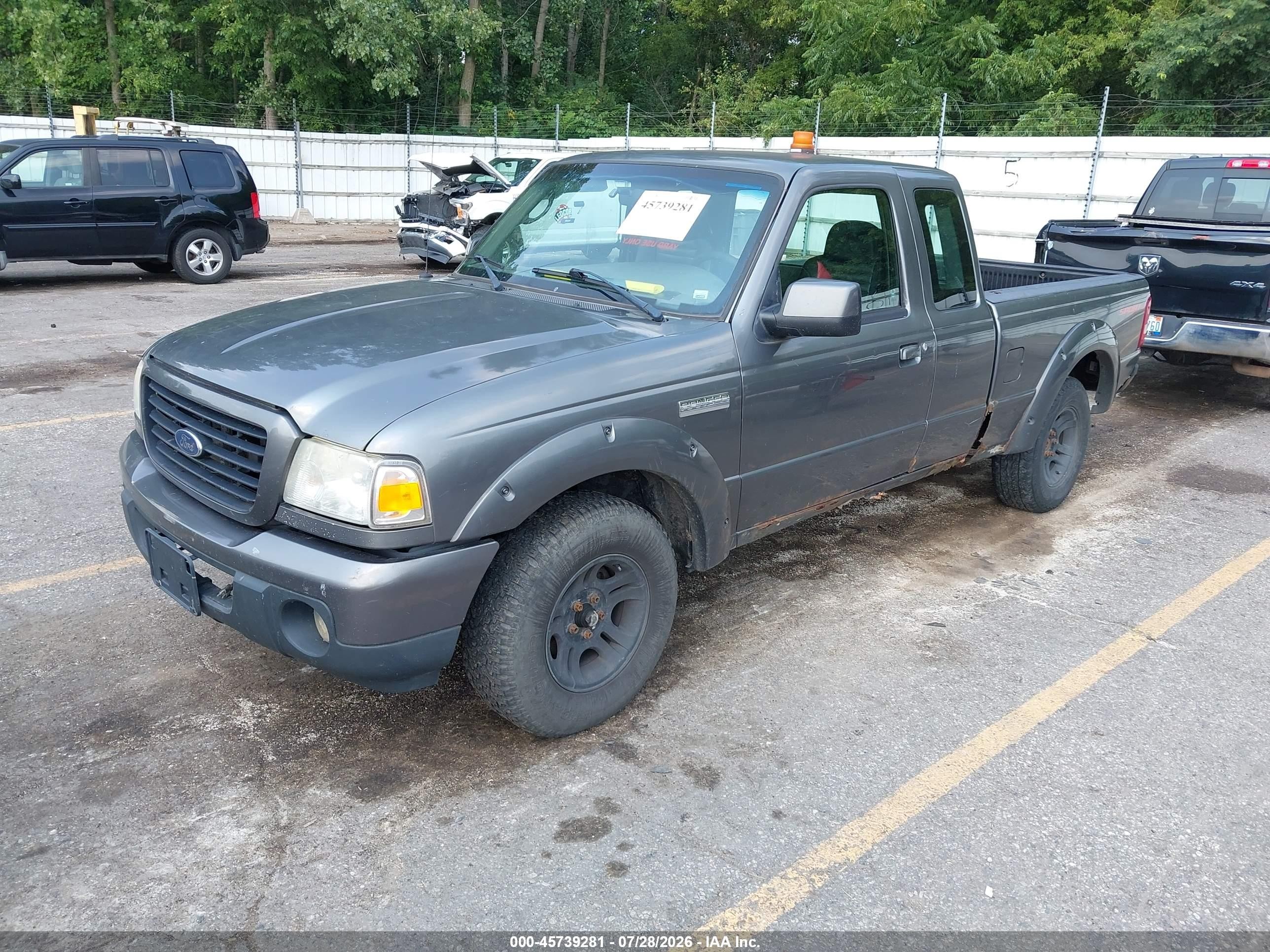 2008 Ford Ranger Sport/xlt Black vin: 1FTYR44U08PA37405