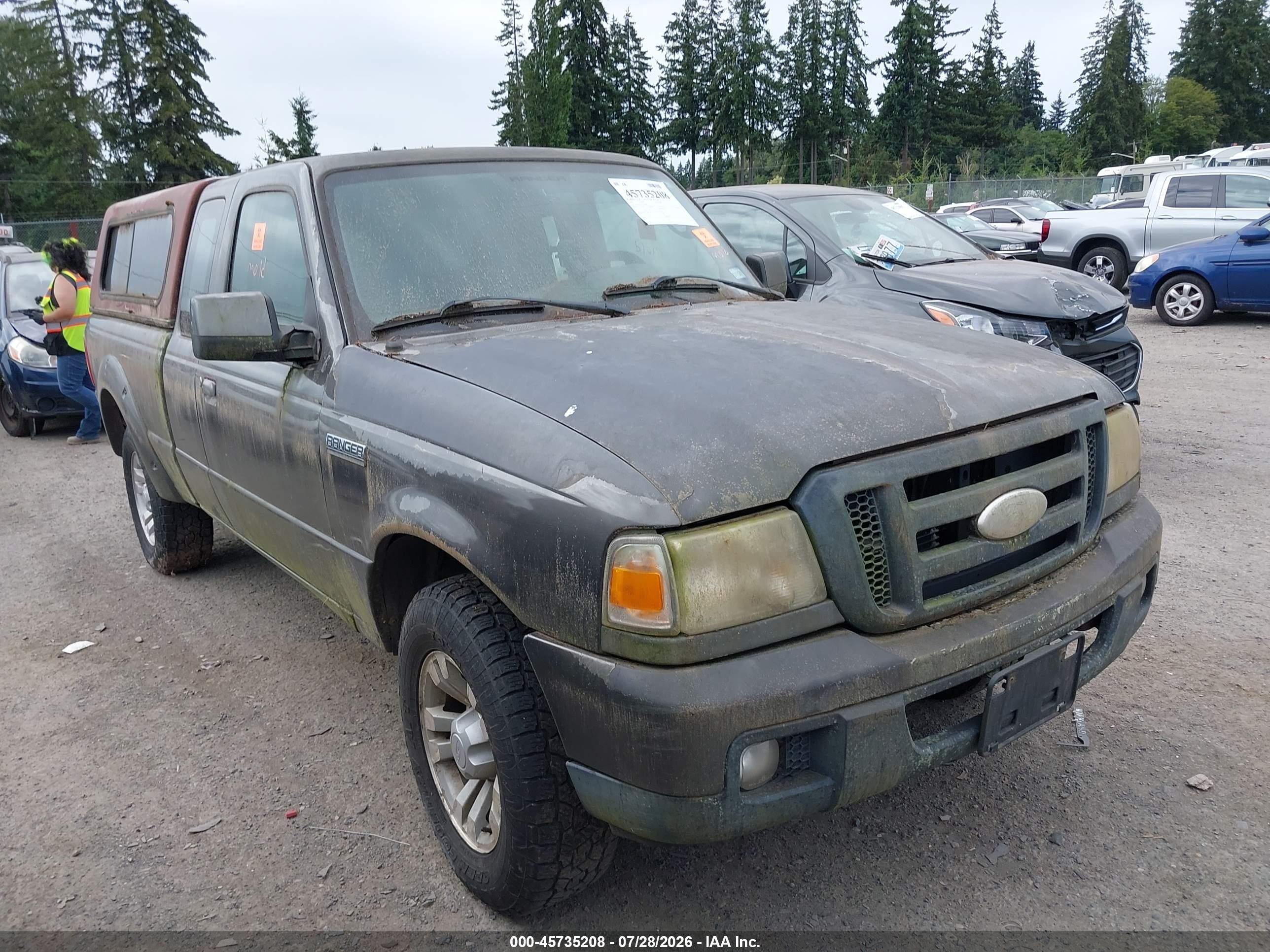 2007 Ford Ranger Sport/stx/xlt Gray vin: 1FTYR44U17PA18022