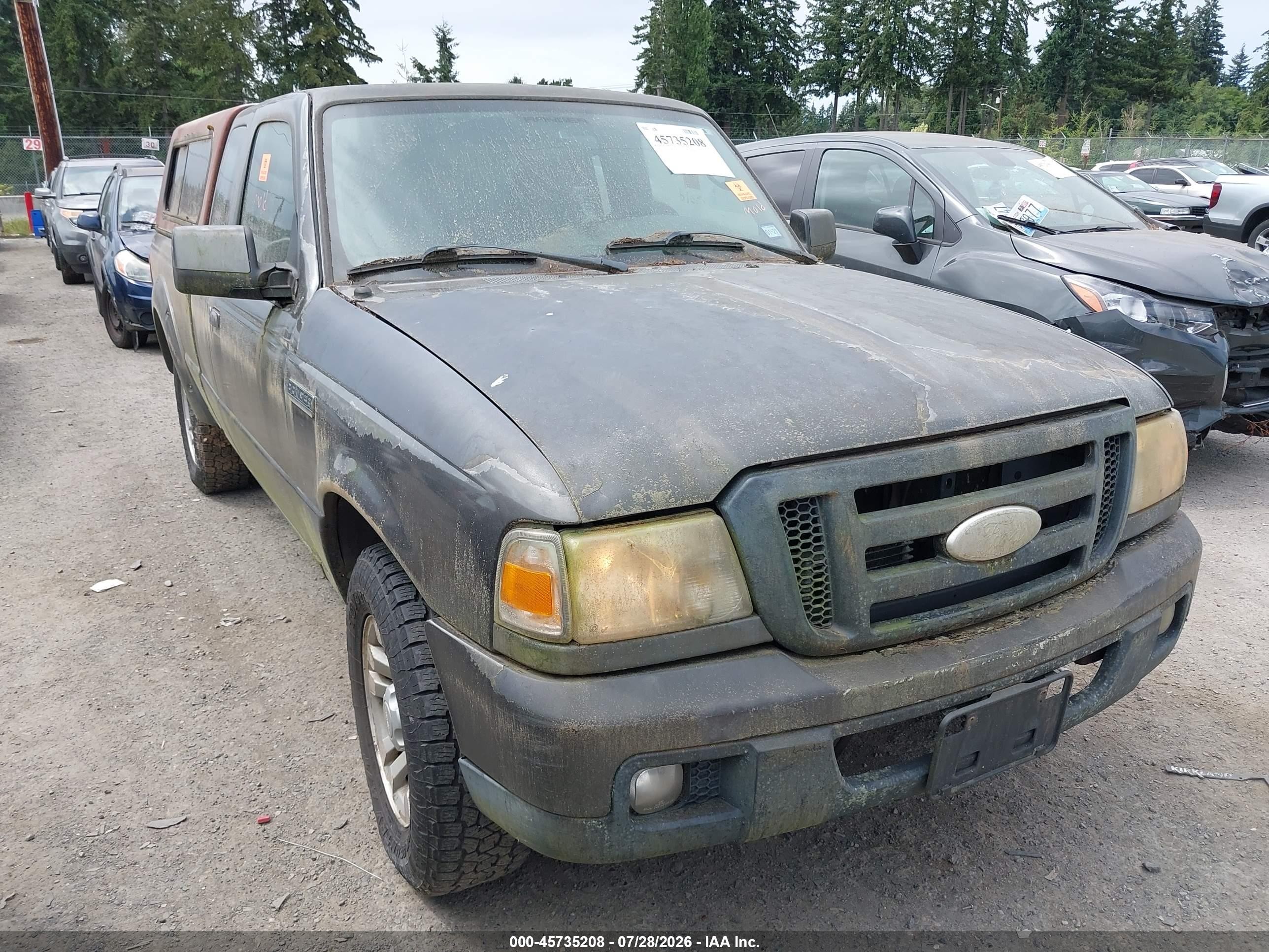 2007 Ford Ranger Sport/stx/xlt Gray vin: 1FTYR44U17PA18022