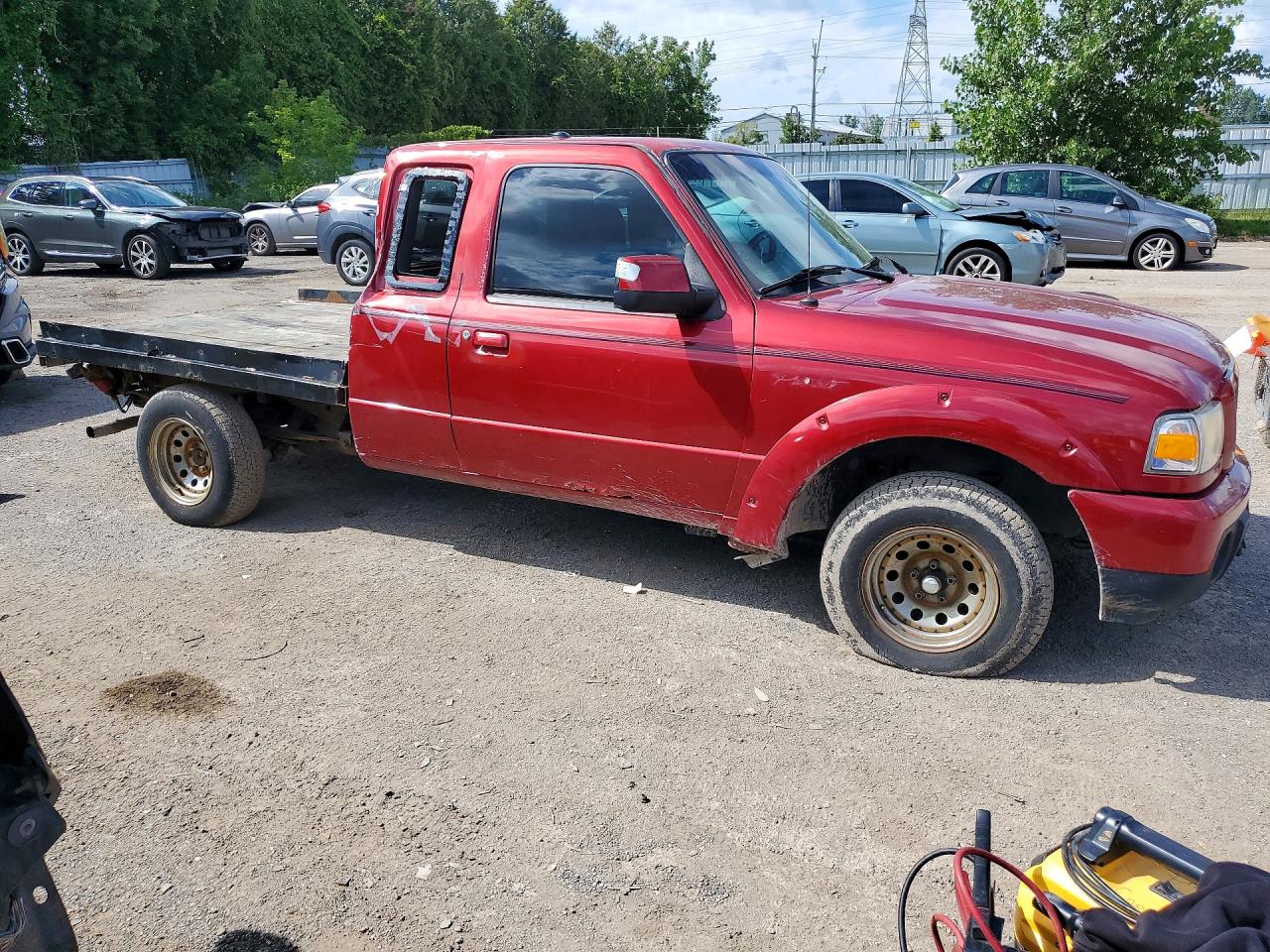 2008 Ford Ranger Super Cab Red vin: 1FTYR44U18PA70896