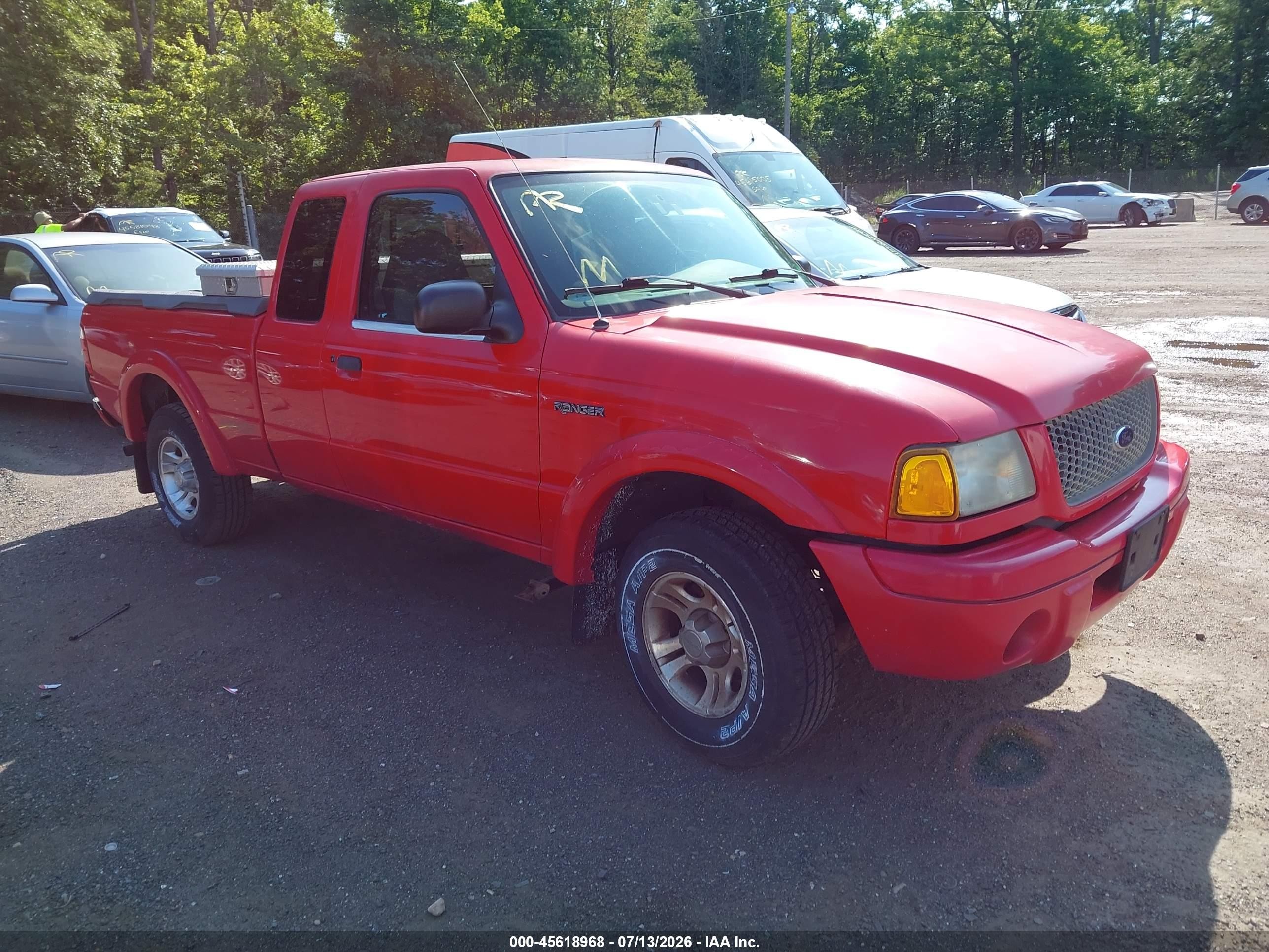 2002 Ford Ranger Edge/tremor/xlt Red vin: 1FTYR44U22TA53734