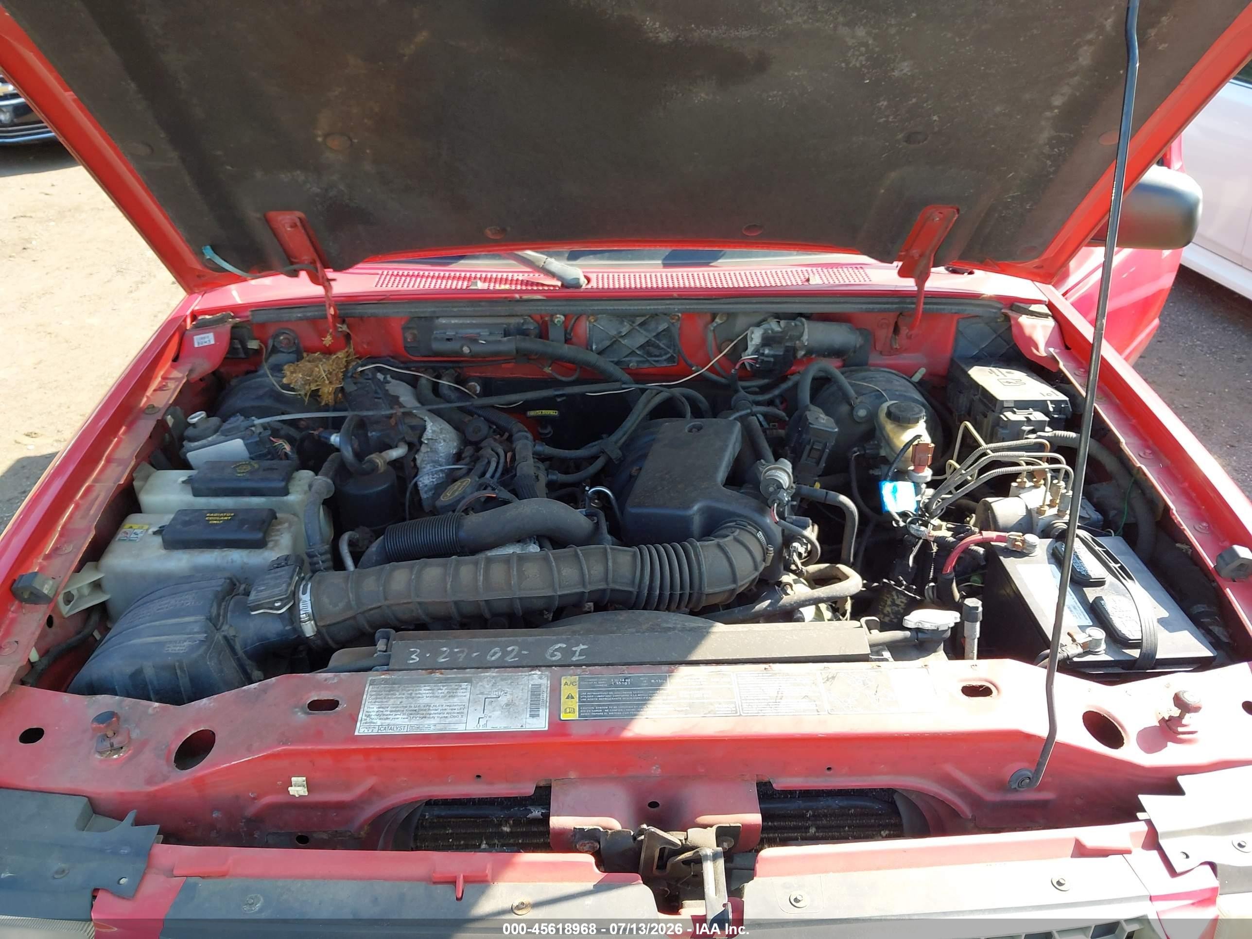 2002 Ford Ranger Edge/tremor/xlt Красный vin: 1FTYR44U22TA53734