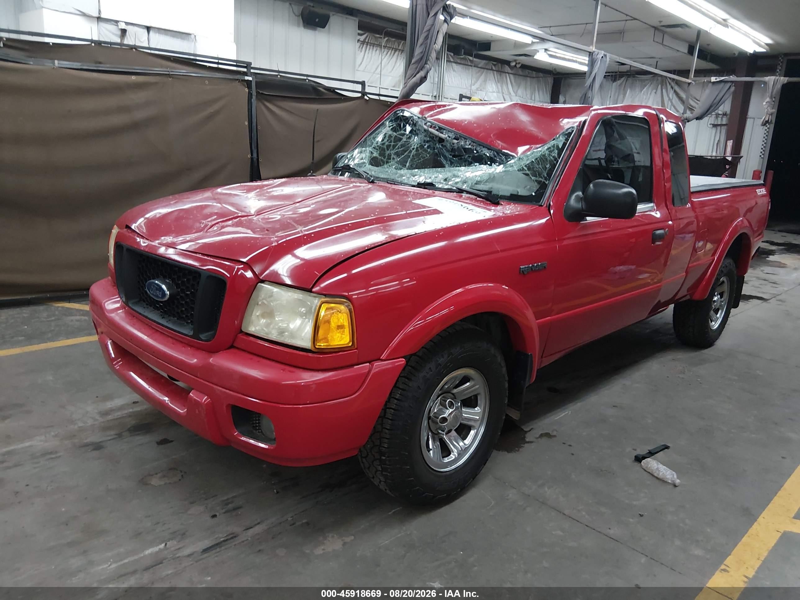 2005 Ford Ranger Edge/stx/xlt Red vin: 1FTYR44U25PA38664