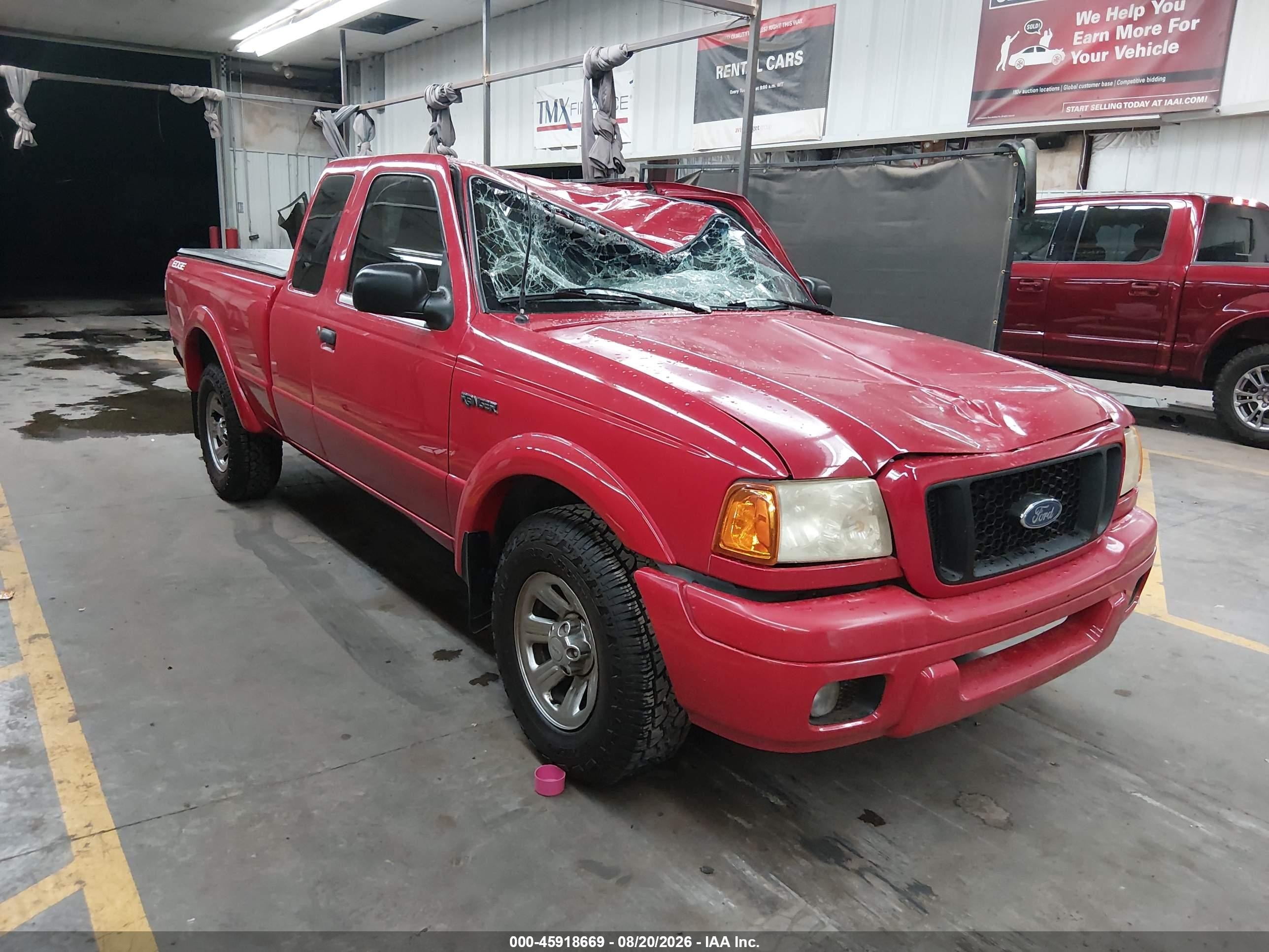 2005 Ford Ranger Edge/stx/xlt Red vin: 1FTYR44U25PA38664