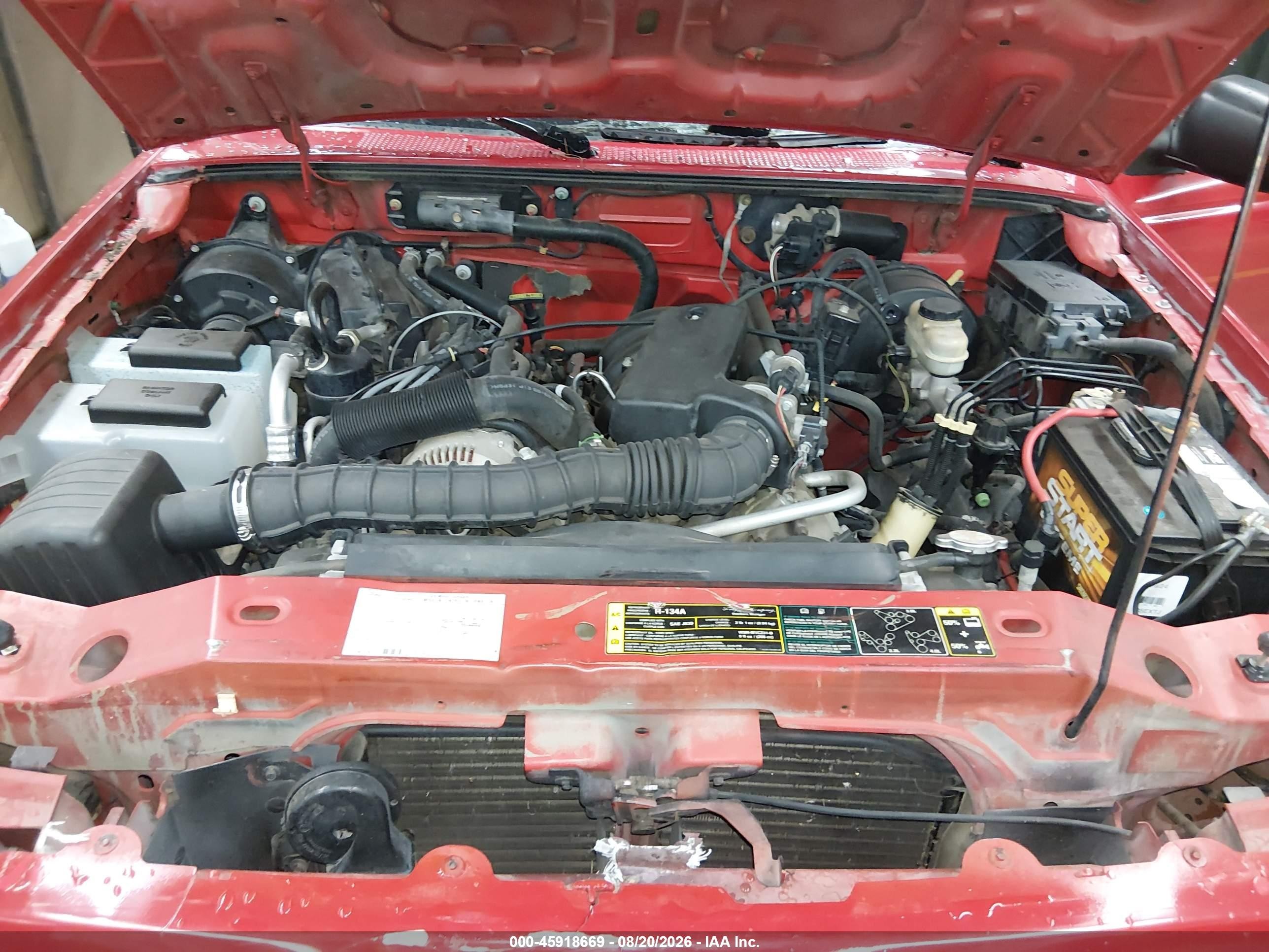 2005 Ford Ranger Edge/stx/xlt Red vin: 1FTYR44U25PA38664