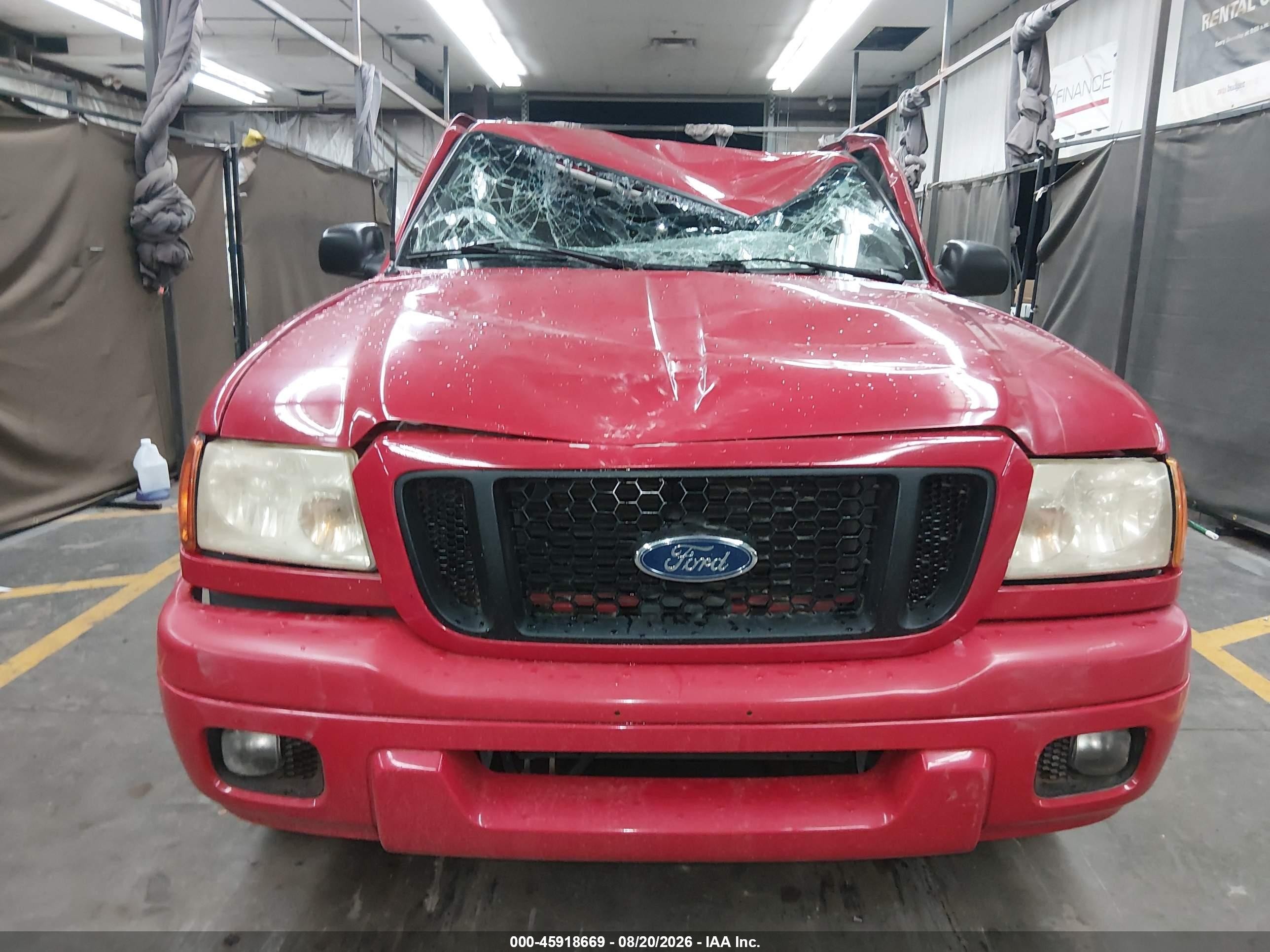 2005 Ford Ranger Edge/stx/xlt Red vin: 1FTYR44U25PA38664