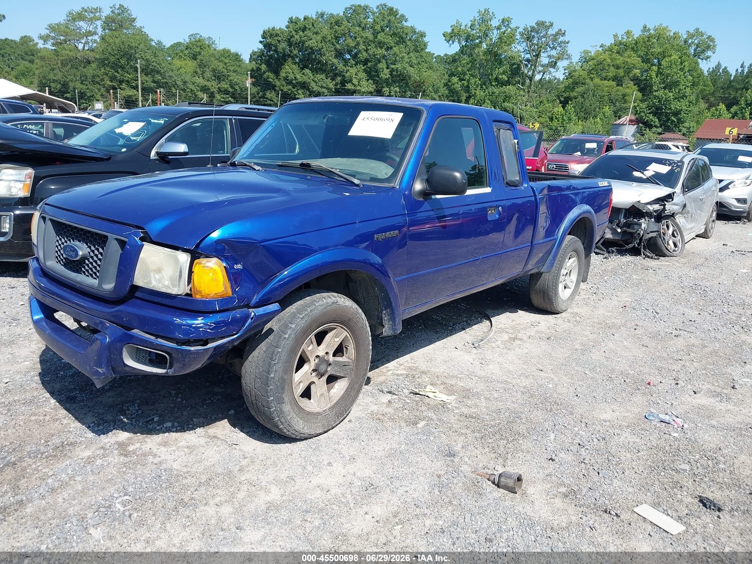 2005 Ford Ranger Edge/stx/xlt Blue vin: 1FTYR44U25PA46778