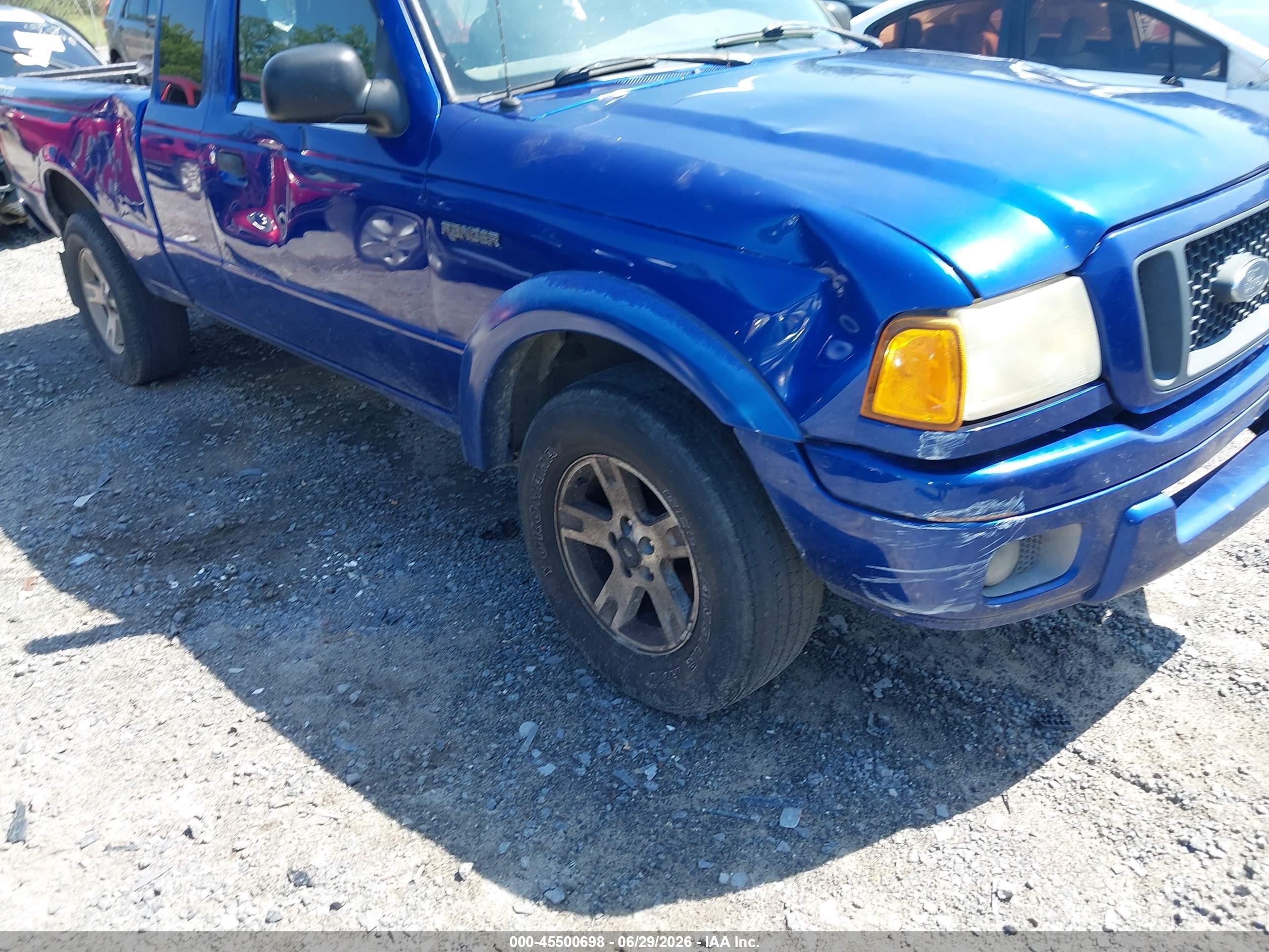 2005 Ford Ranger Edge/stx/xlt Blue vin: 1FTYR44U25PA46778