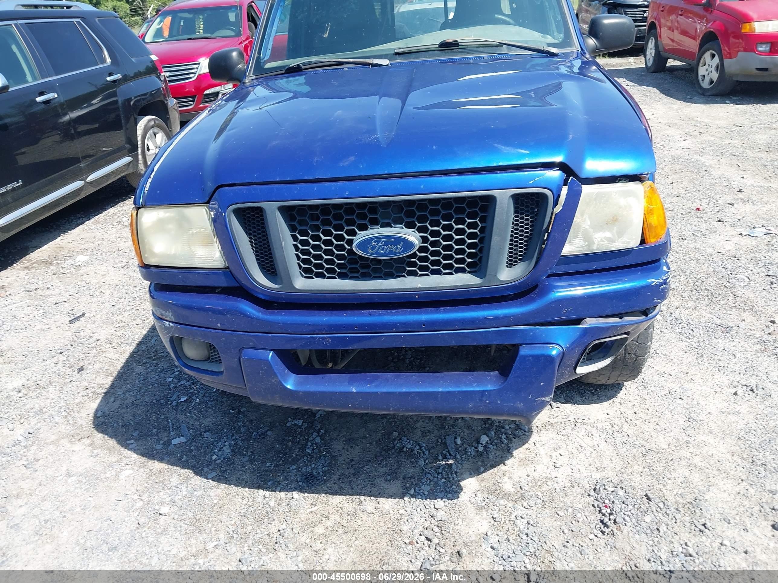 2005 Ford Ranger Edge/stx/xlt Blue vin: 1FTYR44U25PA46778