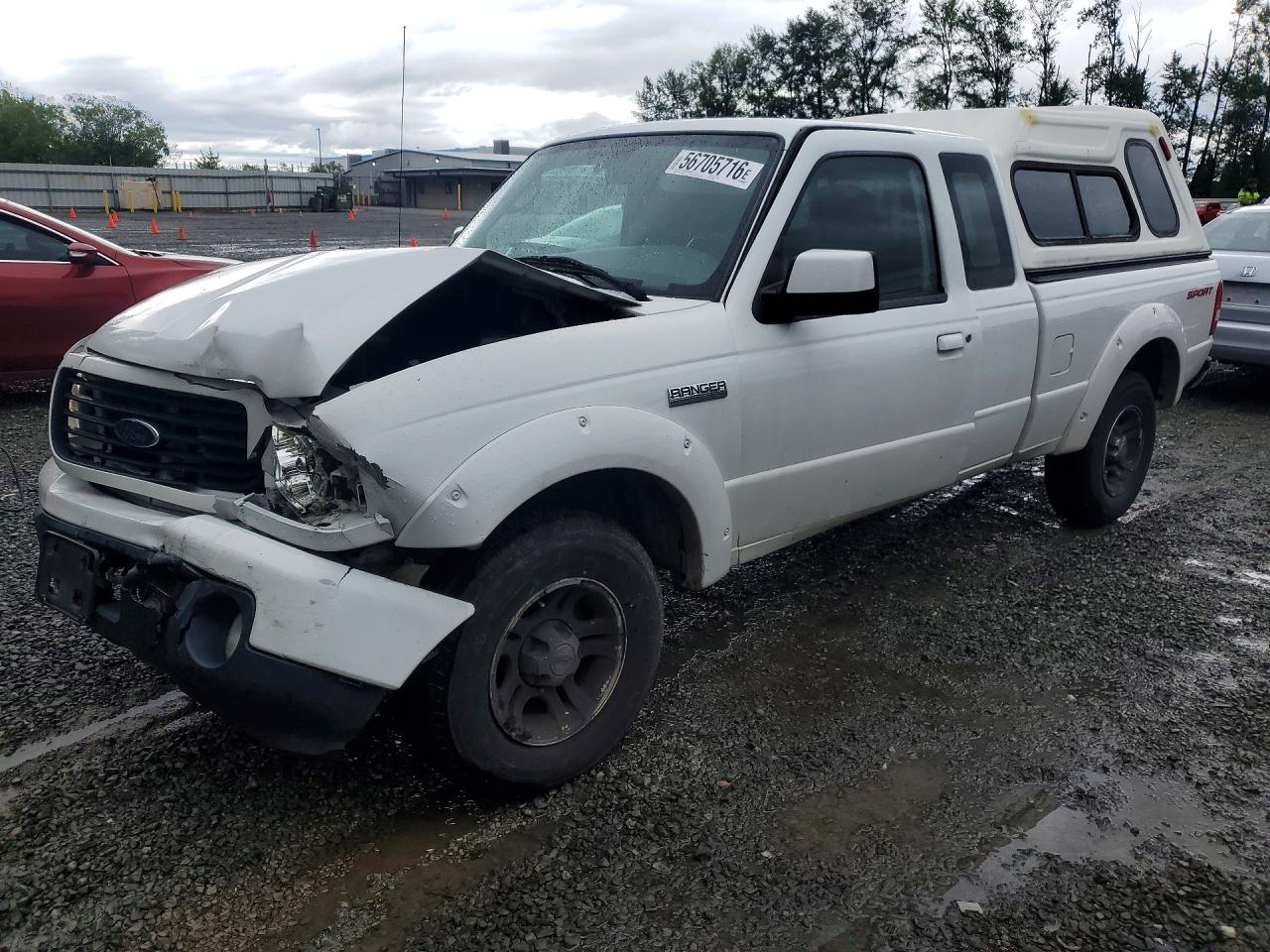 2008 Ford Ranger Super Cab White vin: 1FTYR44U28PA96567
