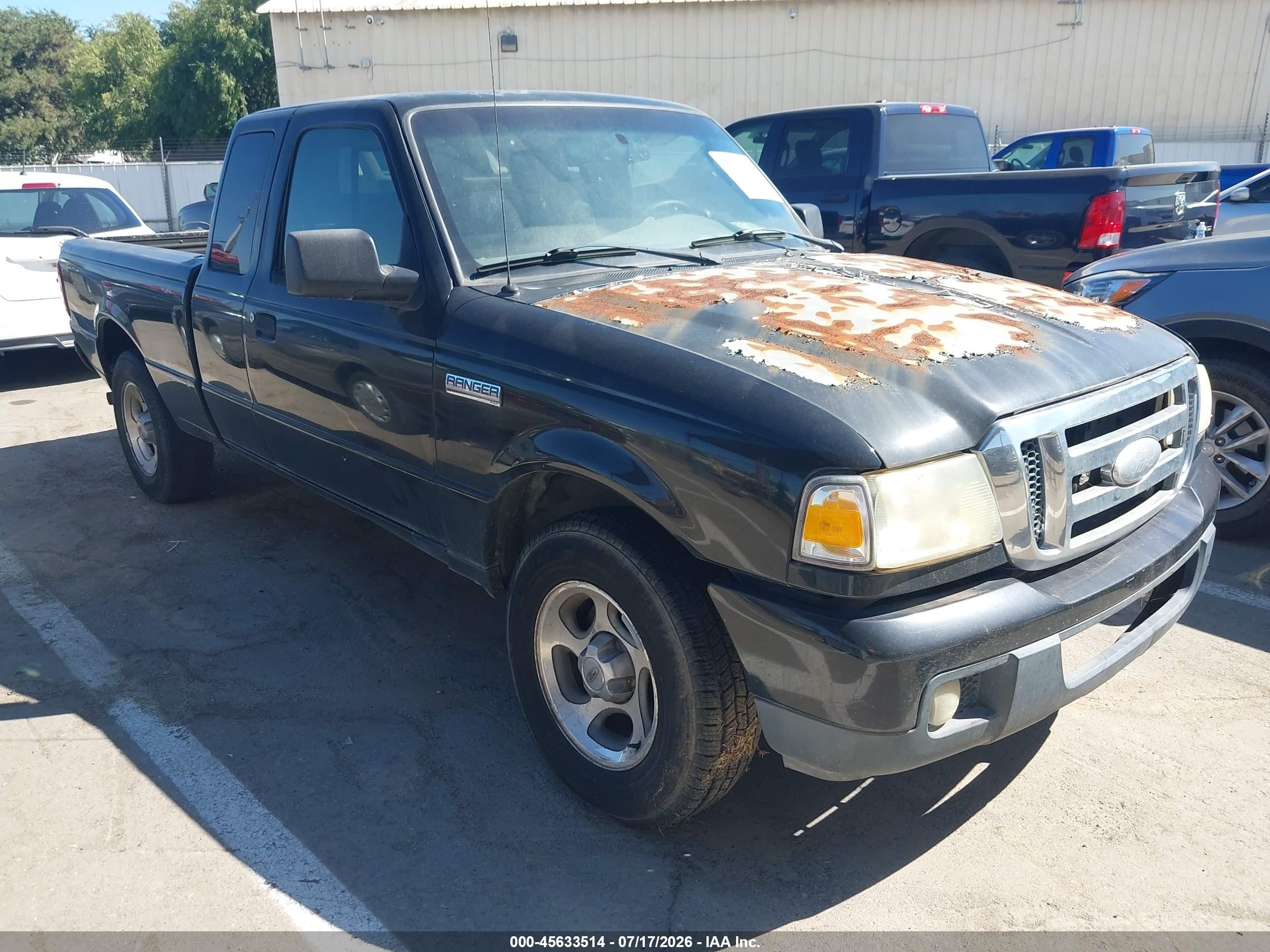 2006 Ford Ranger Super Cab Black vin: 1FTYR44U36PA37847