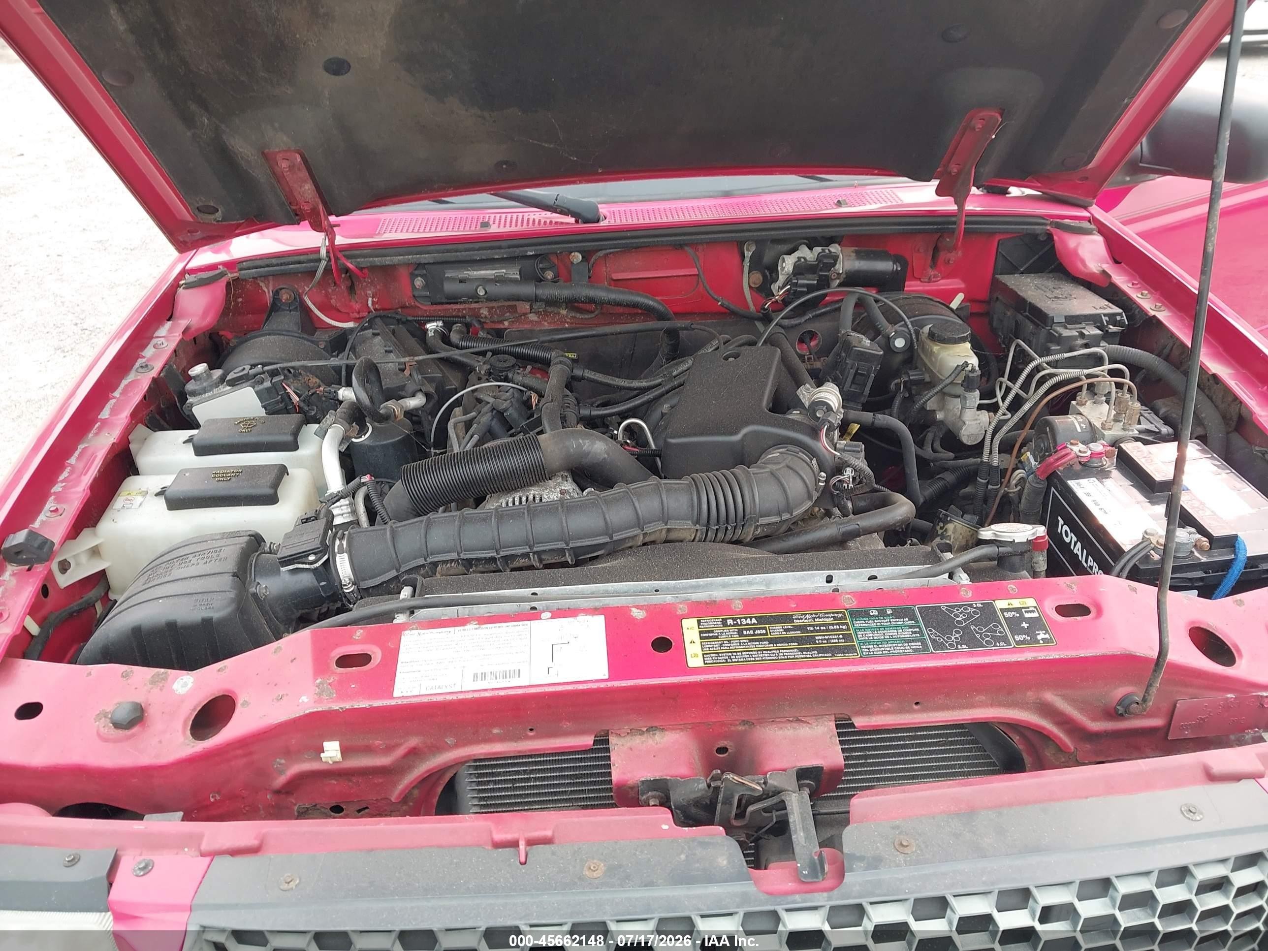 2003 Ford Ranger Edge/tremor/xlt Red vin: 1FTYR44U43PB76364