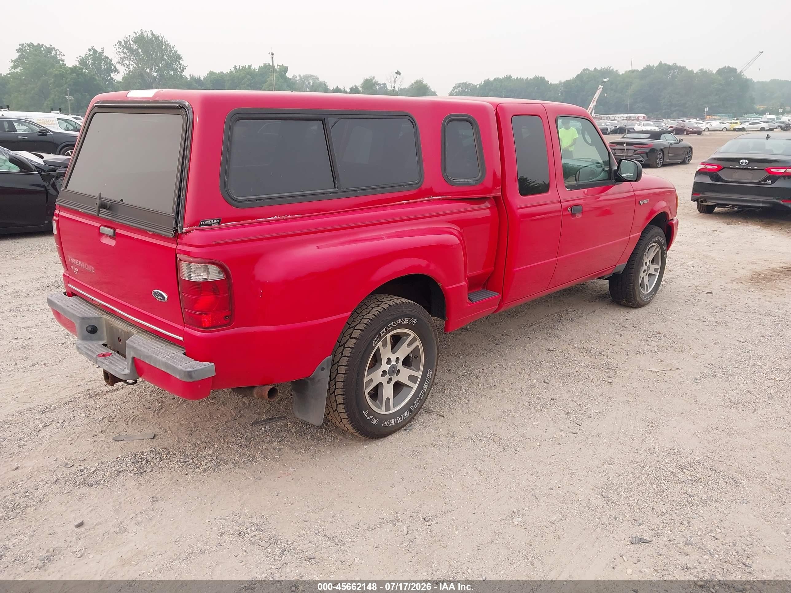 2003 Ford Ranger Edge/tremor/xlt Red vin: 1FTYR44U43PB76364