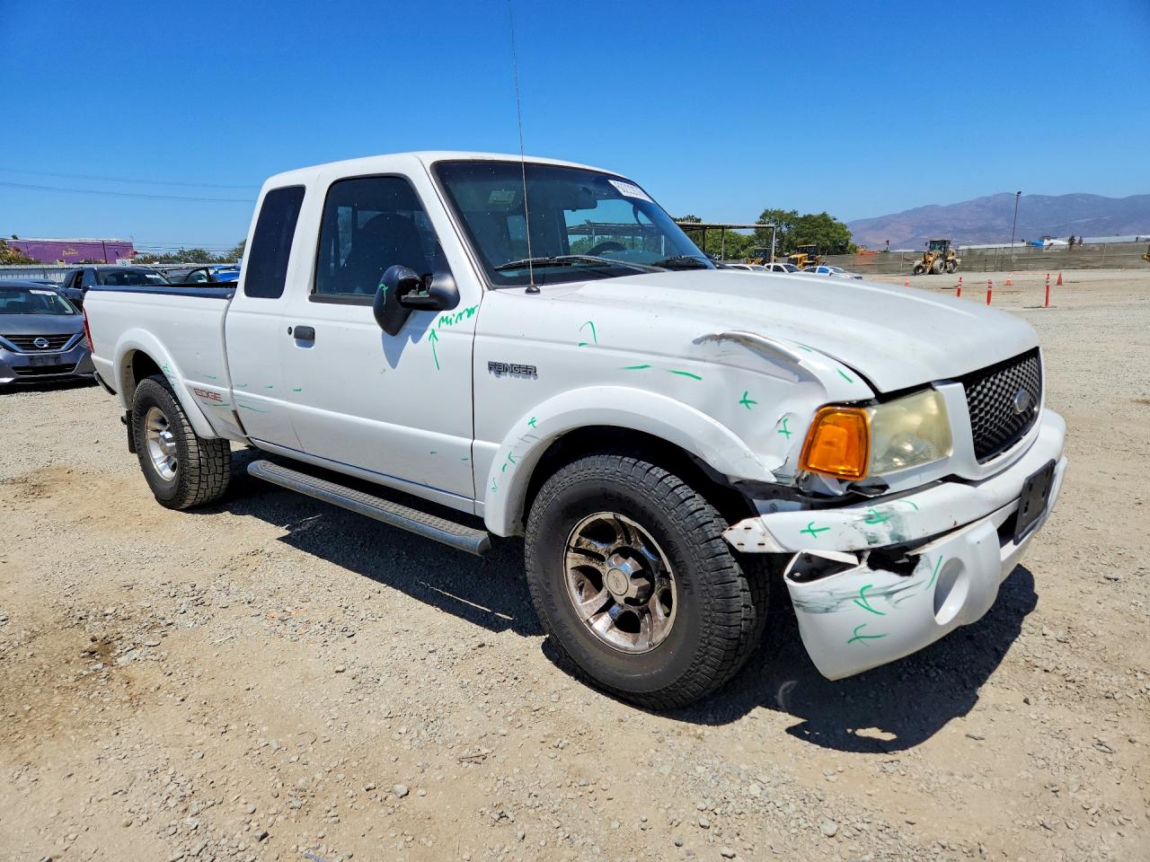 2003 Ford Ranger Super Cab White vin: 1FTYR44U53PB87180