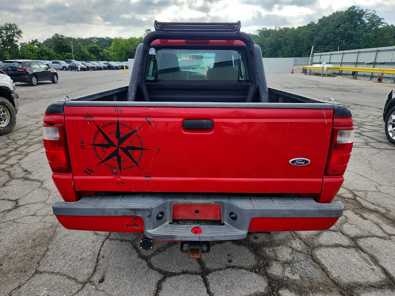 2004 Ford Ranger Super Cab Red vin: 1FTYR44U54PA93947