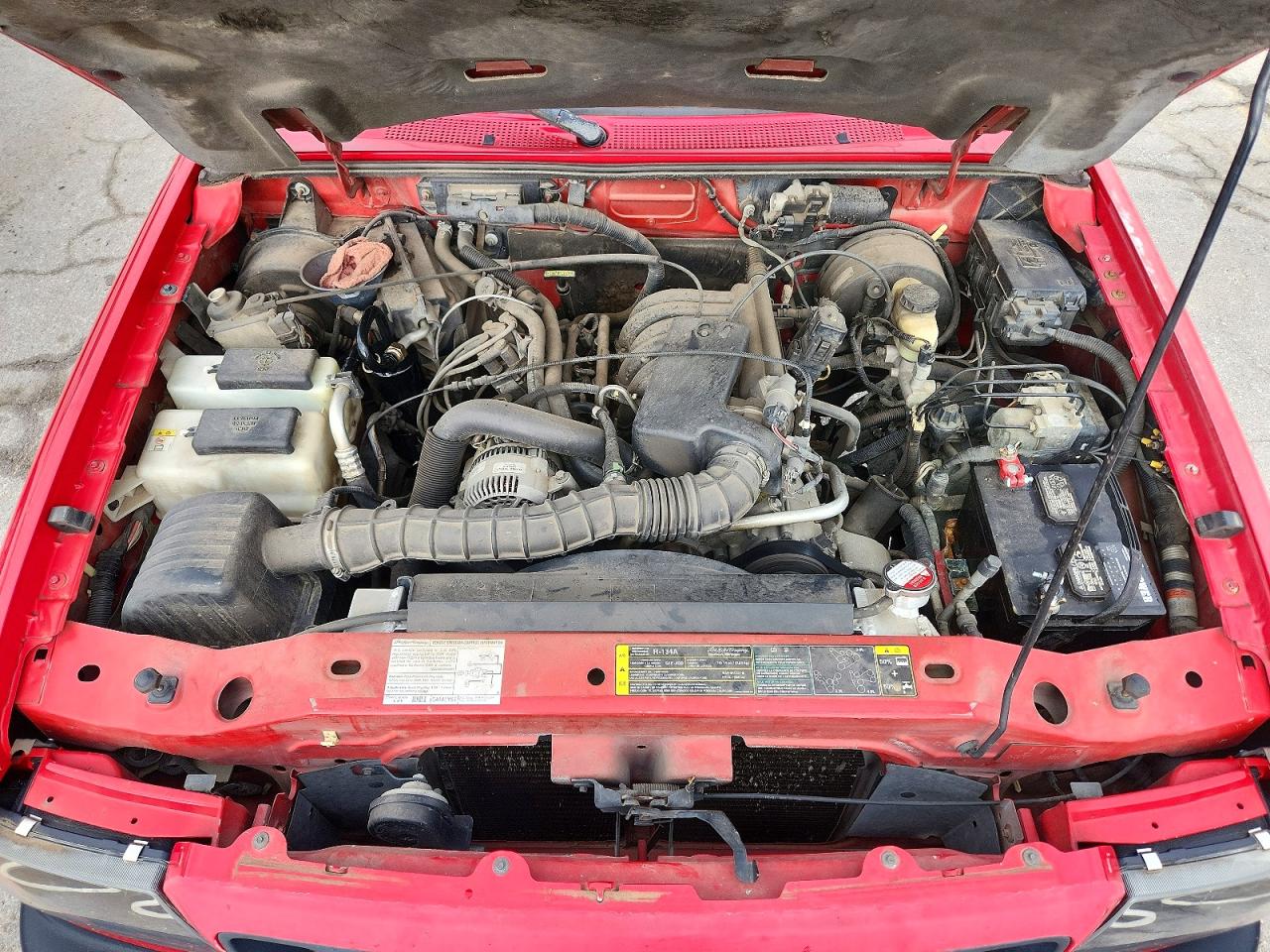 2004 Ford Ranger Super Cab Red vin: 1FTYR44U54PA93947