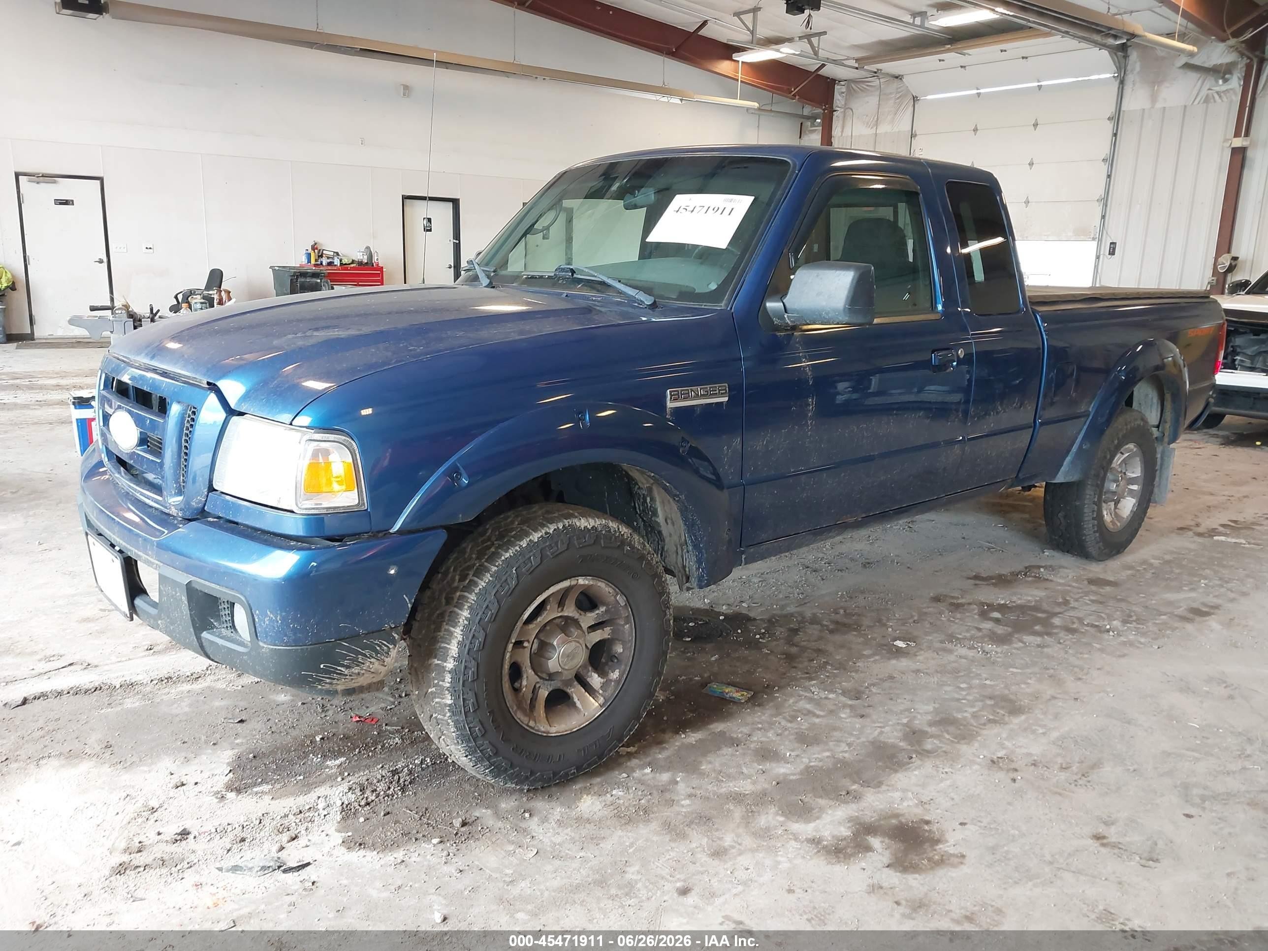 2007 Ford Ranger Sport/stx/xlt Blue vin: 1FTYR44U57PA74352