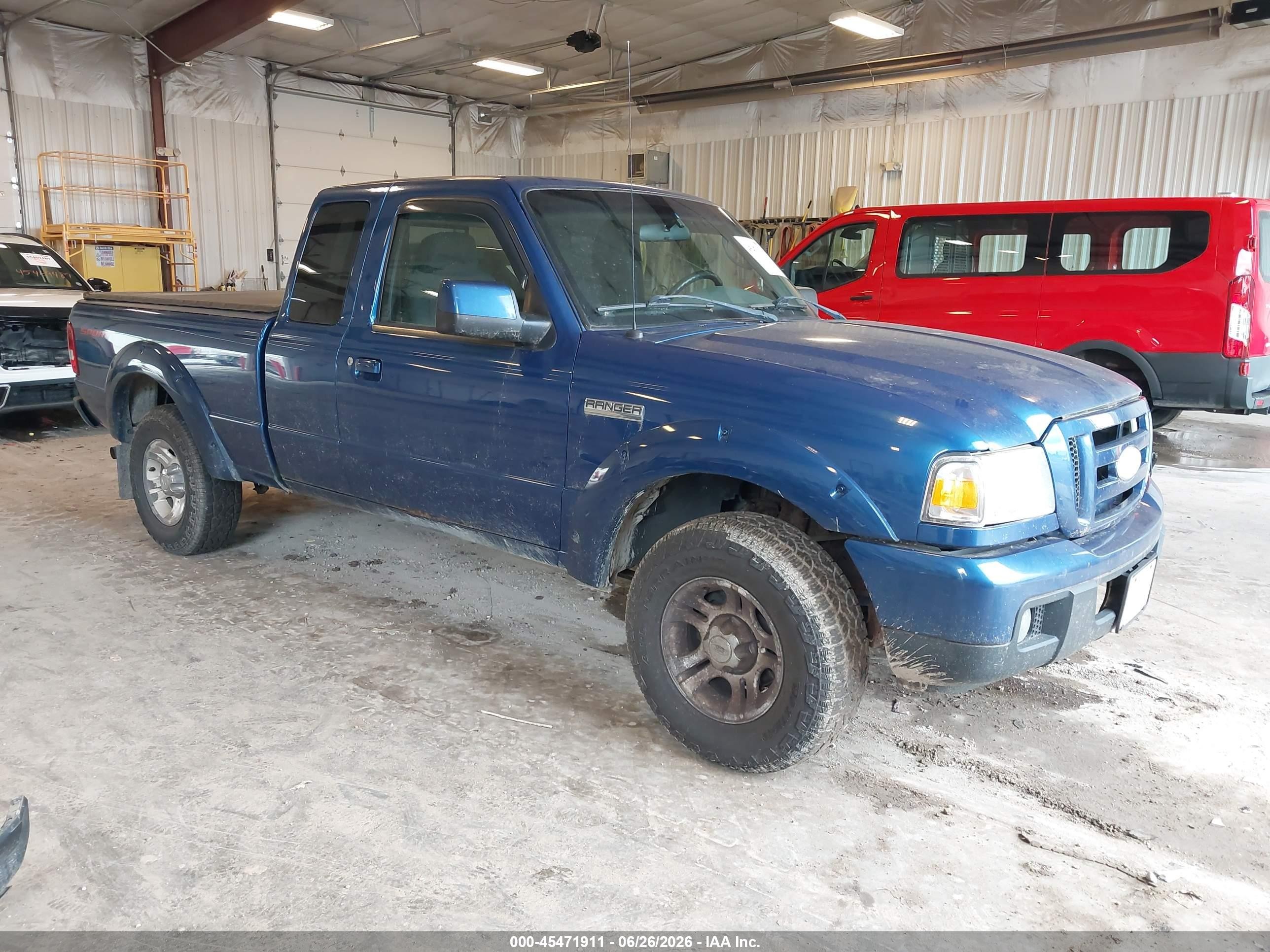 2007 Ford Ranger Sport/stx/xlt Blue vin: 1FTYR44U57PA74352