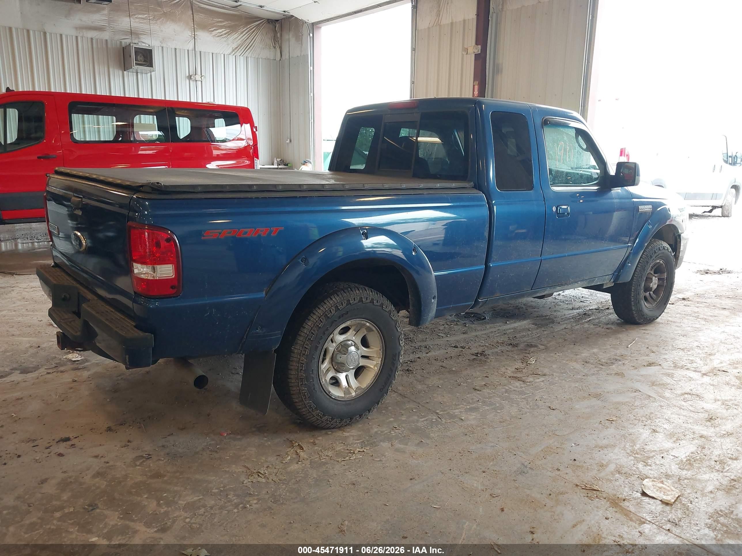 2007 Ford Ranger Sport/stx/xlt Blue vin: 1FTYR44U57PA74352
